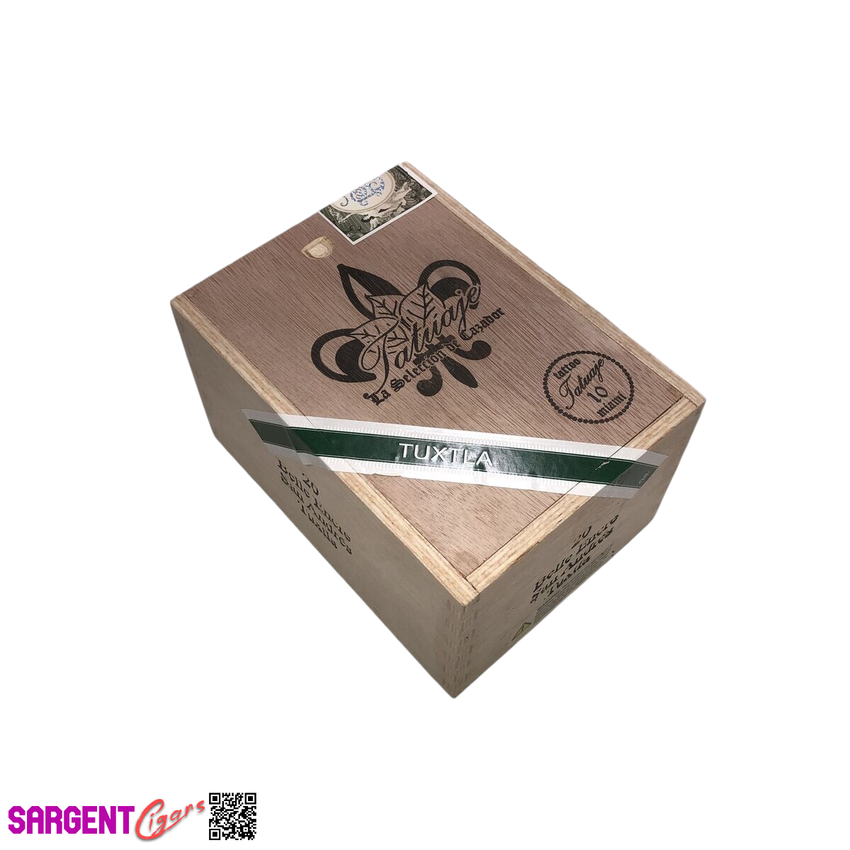 Tatuaje Tuxtla Encre Empty Wooden Cigar Box 4.25x6x3.5