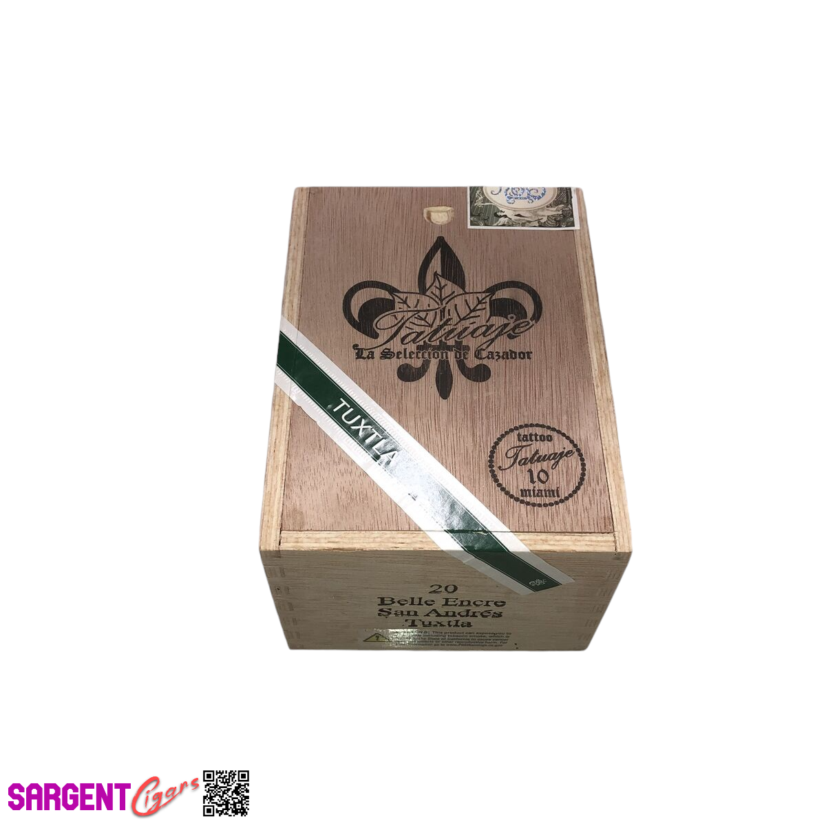 Tatuaje Tuxtla Encre Empty Wooden Cigar Box 4.25x6x3.5