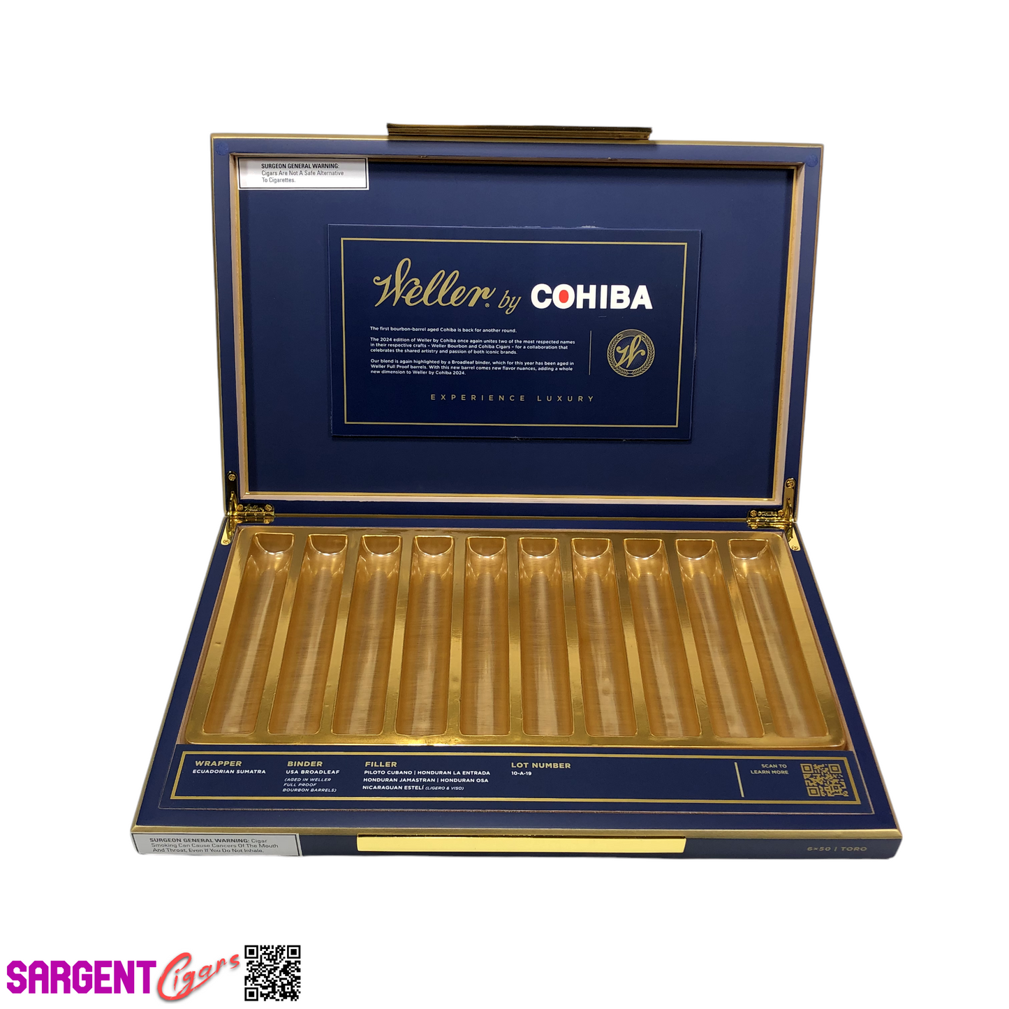 Cohiba Weller 2024 Empty Wooden Cigar Box 15.25x10x2