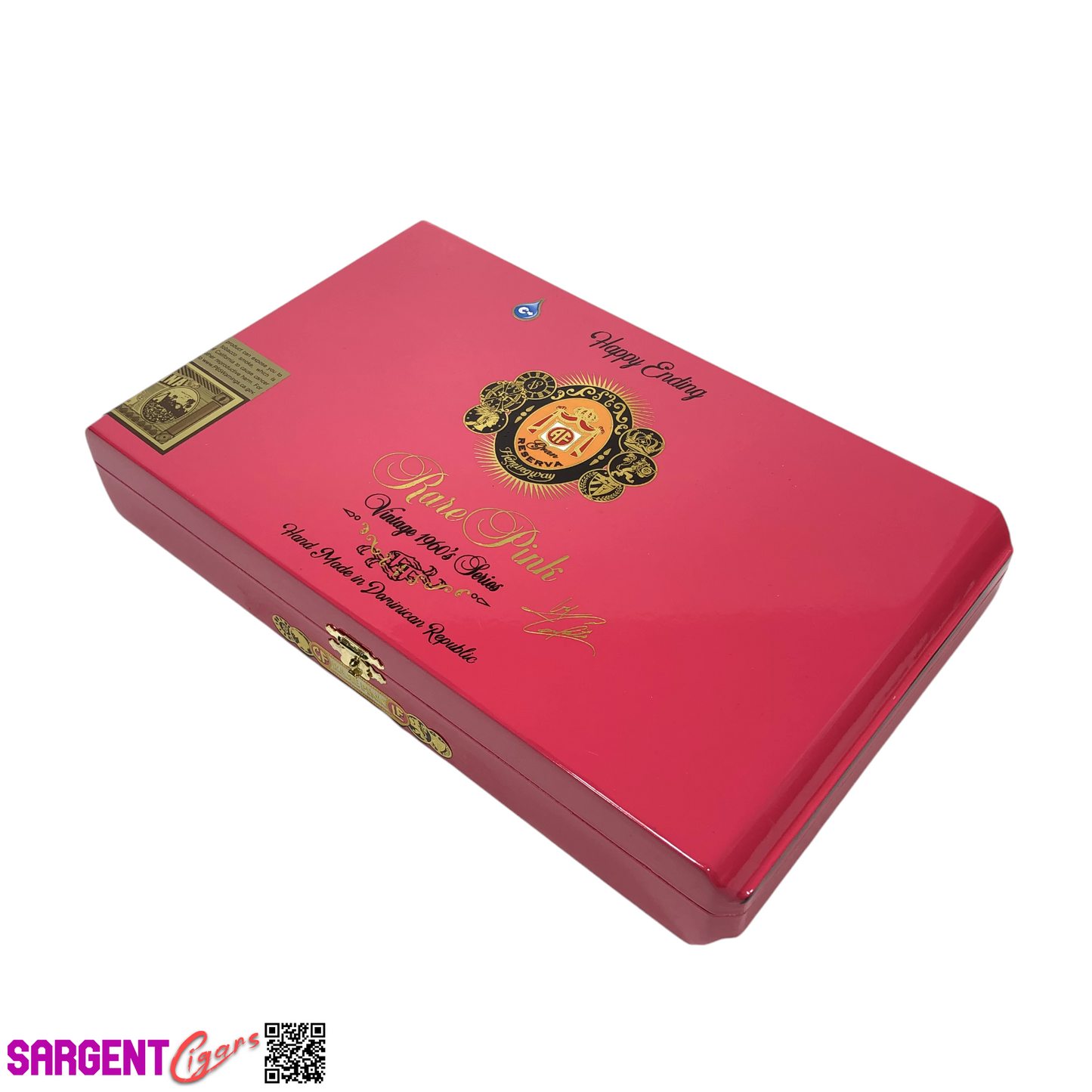 Arturo Fuente Opus X Rare Pink Happy Ending Empty Wooden Cigar Box 11x6.75x1.75