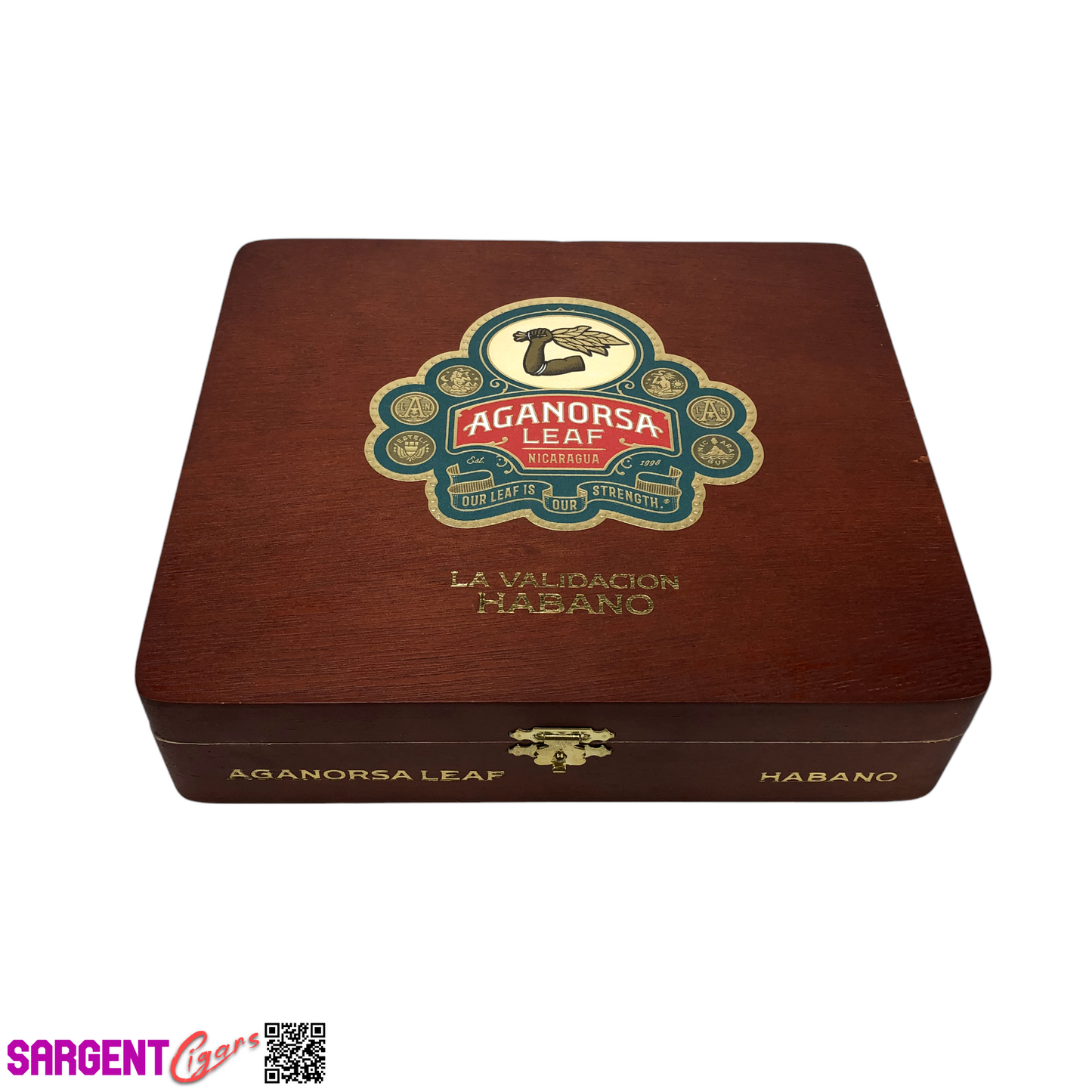 Aganorsa Leaf Validacion Hab Gran Toro Empty Wooden Cigar Box 8.25x7.25x2