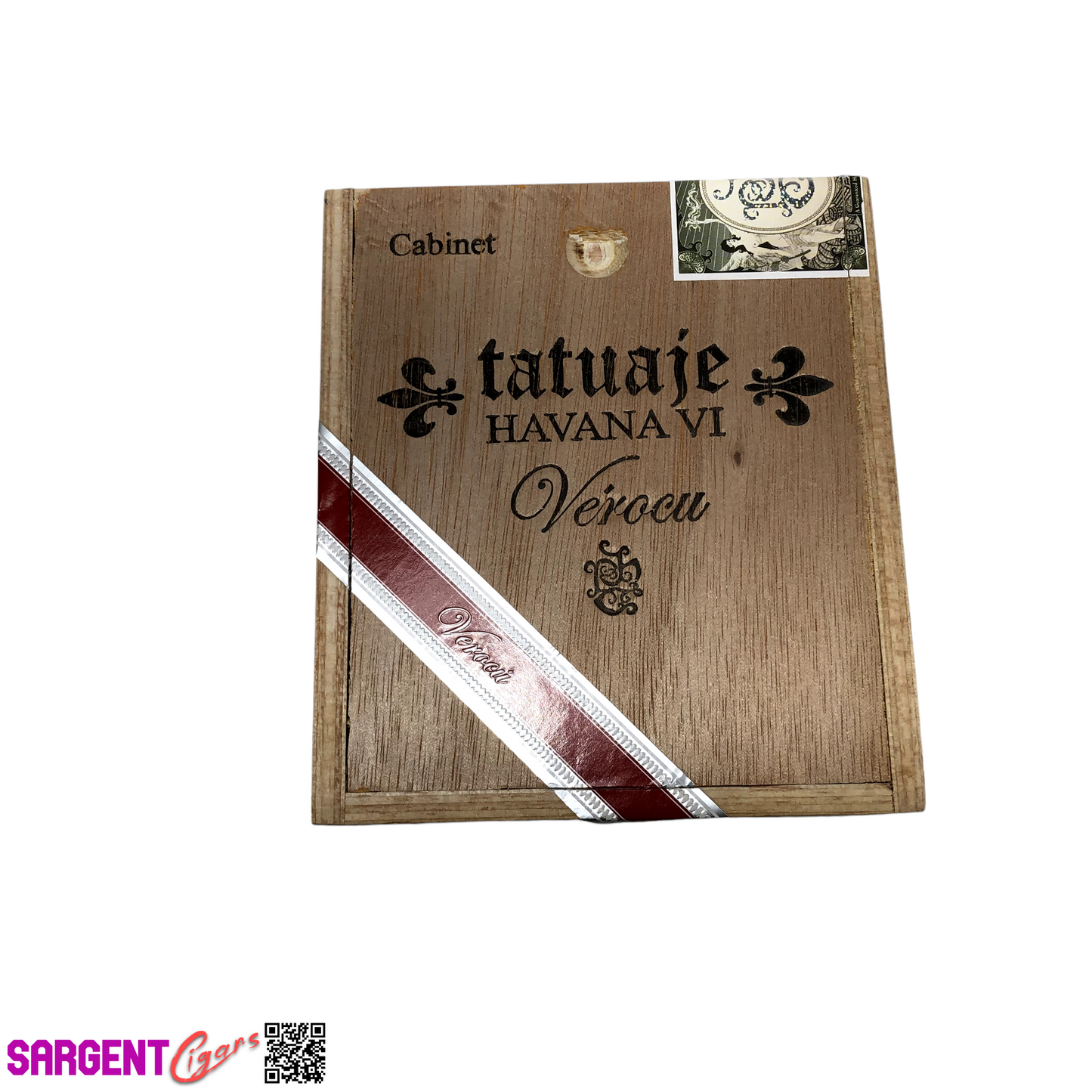 Tatuaje Verocu No9 Empty Wooden Cigar Box 4.5x5.25x3.5