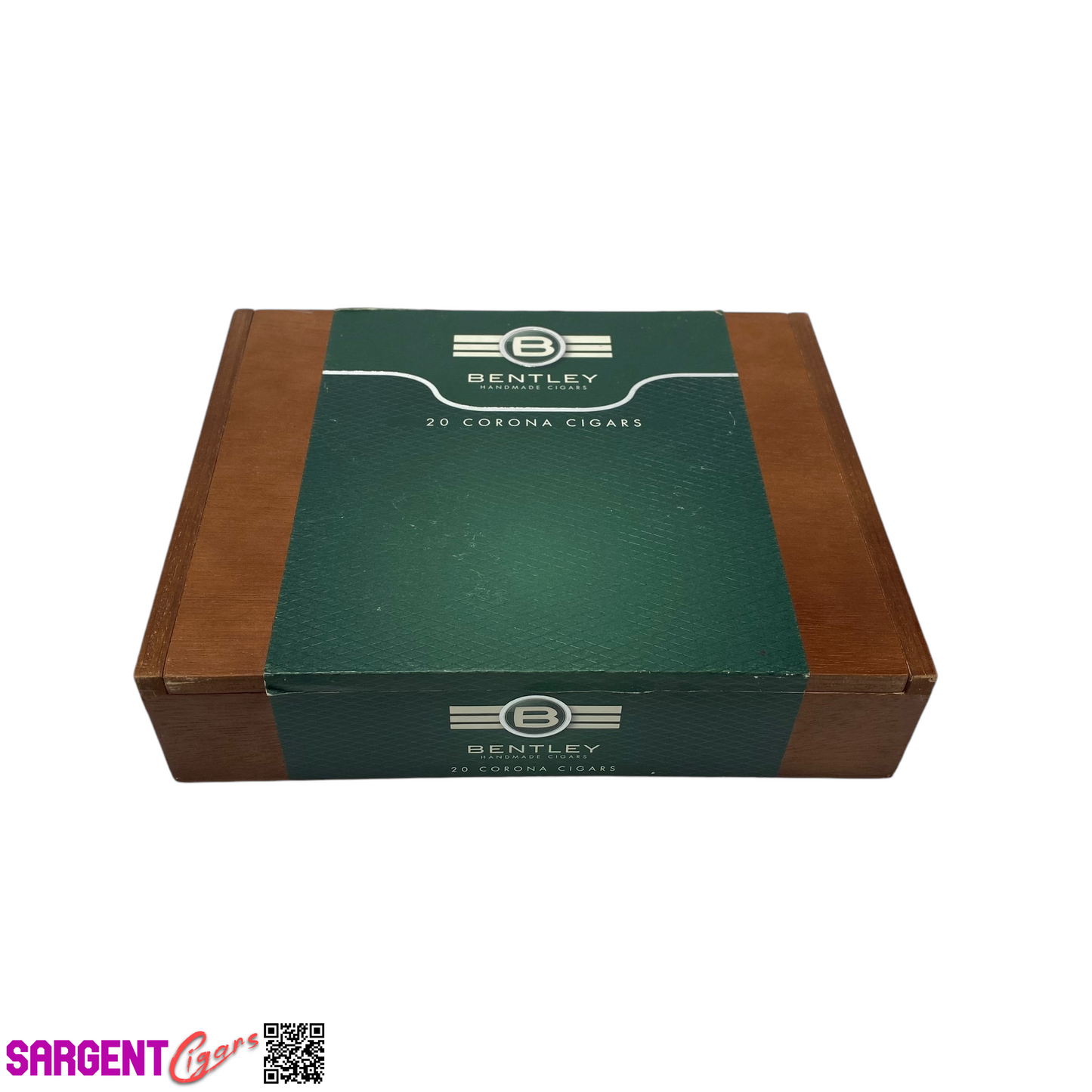 Bentley Corona Empty Wooden Cigar Box 7.75x6.25x2