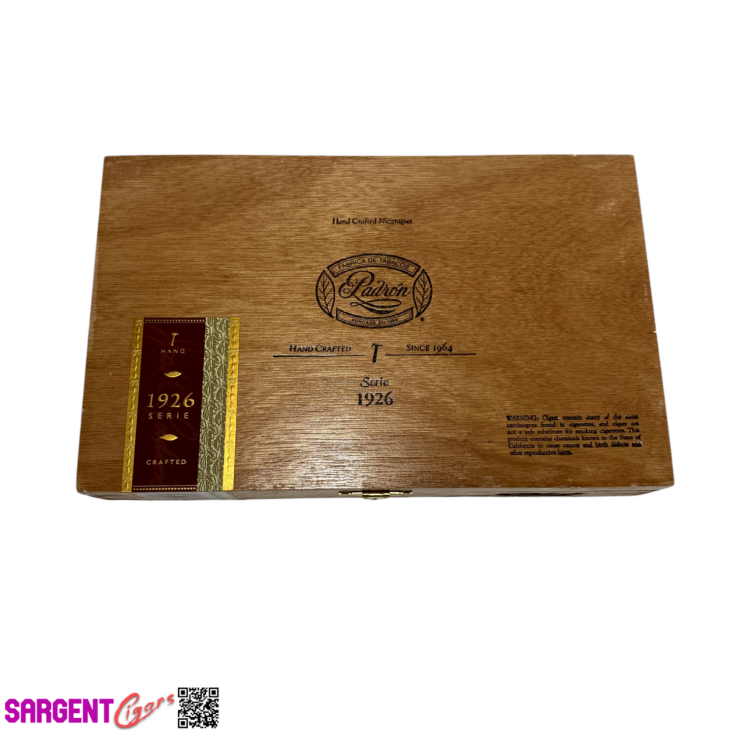 Padron 1926 No2 Empty Wooden Cigar Box 10.25x6.5x1.75