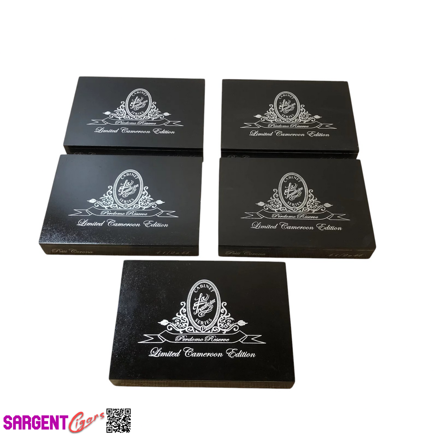 Lot of 5 Perdomo Cameroon Empty Wooden Cigar Boxes 7.5x5.5x1.25 #36