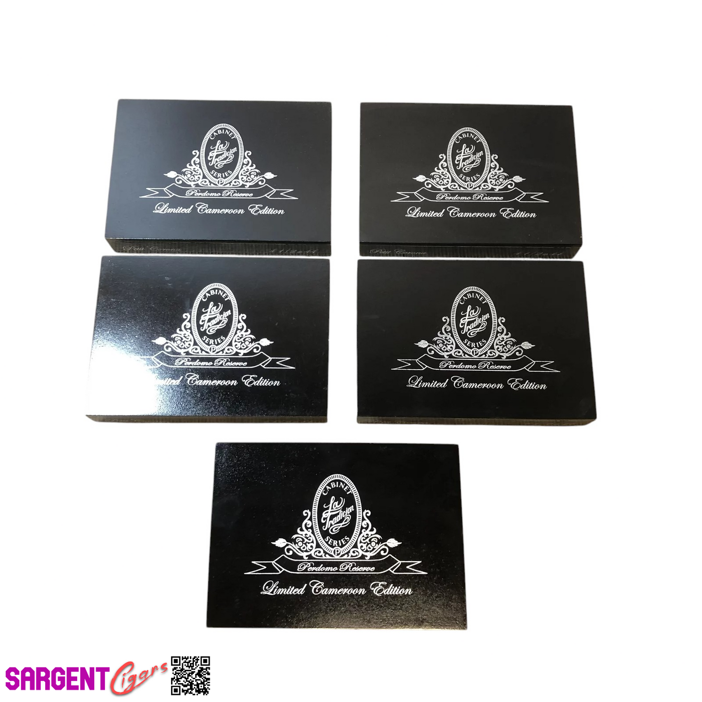 Lot of 5 Perdomo Cameroon Empty Wooden Cigar Boxes 7.5x5.5x1.25 #36