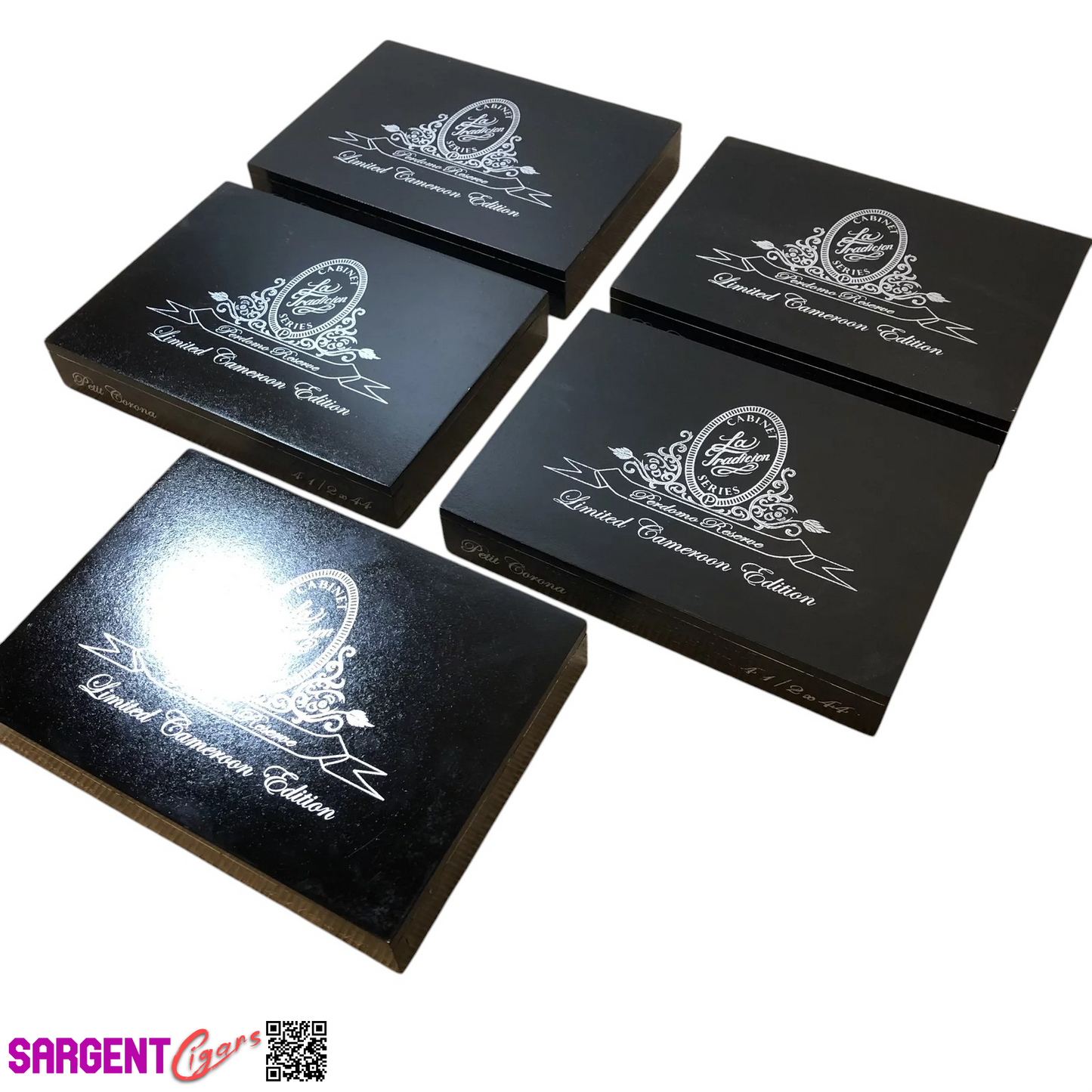 Lot of 5 Perdomo Cameroon Empty Wooden Cigar Boxes 7.5x5.5x1.25 #36