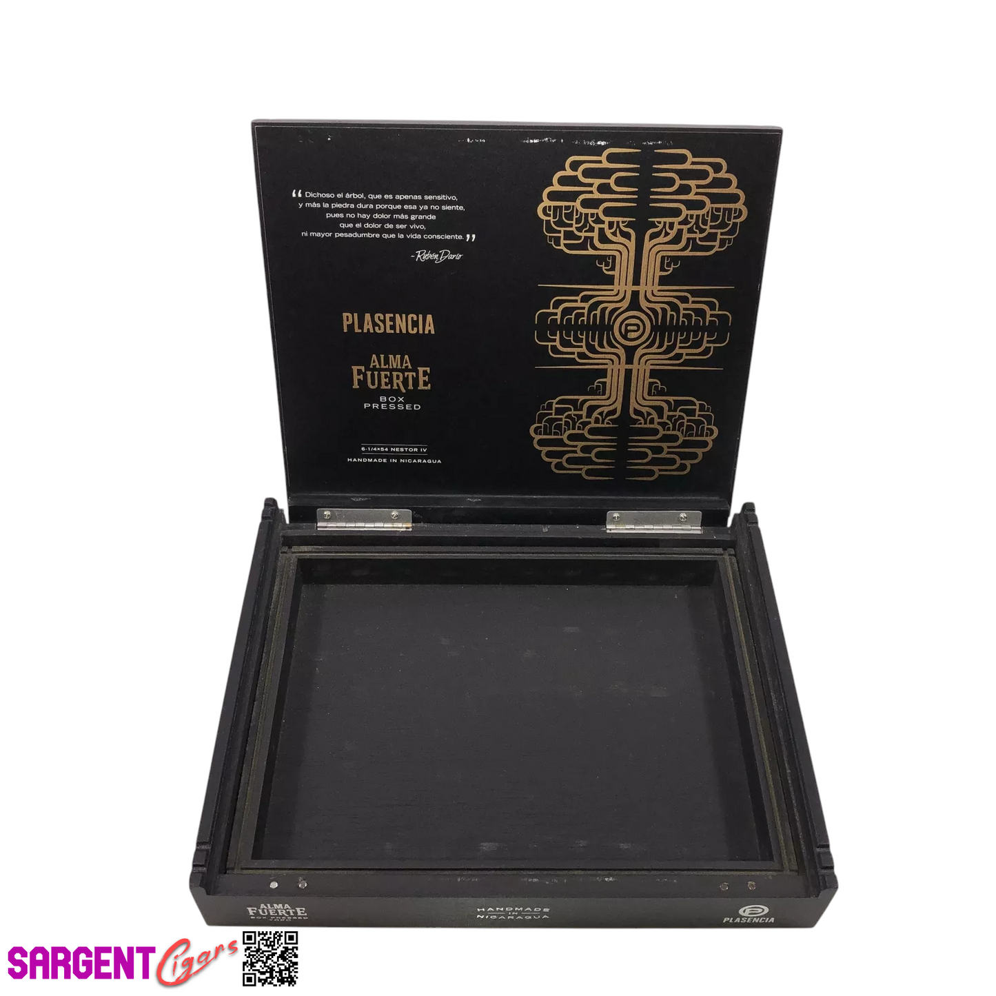 Plasencia Alma Fuerte Nestor Empty Wooden Cigar Box 10x8.25x1.5