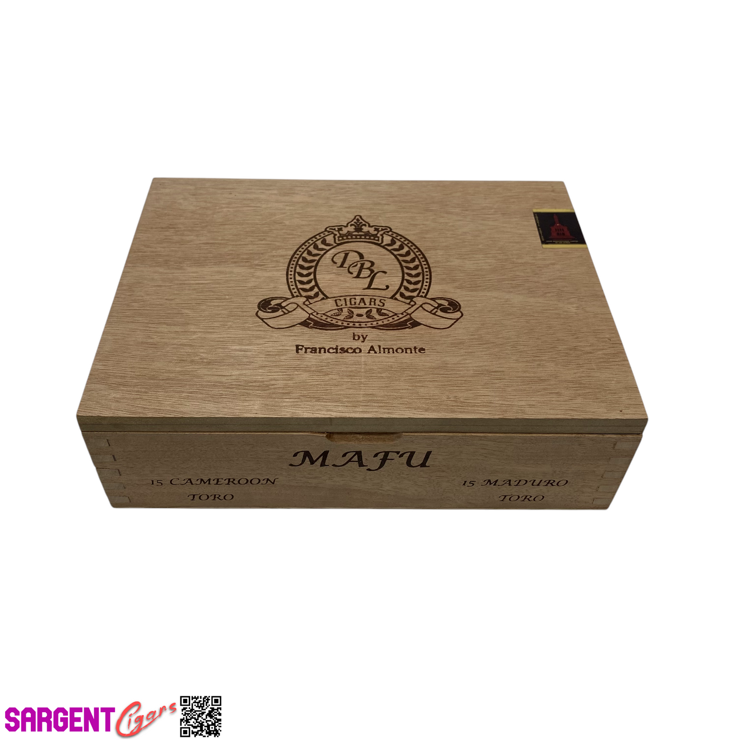 DBL MAFU Cameroon Toro Empty Wooden Cigar Box 9.25x7x2.75