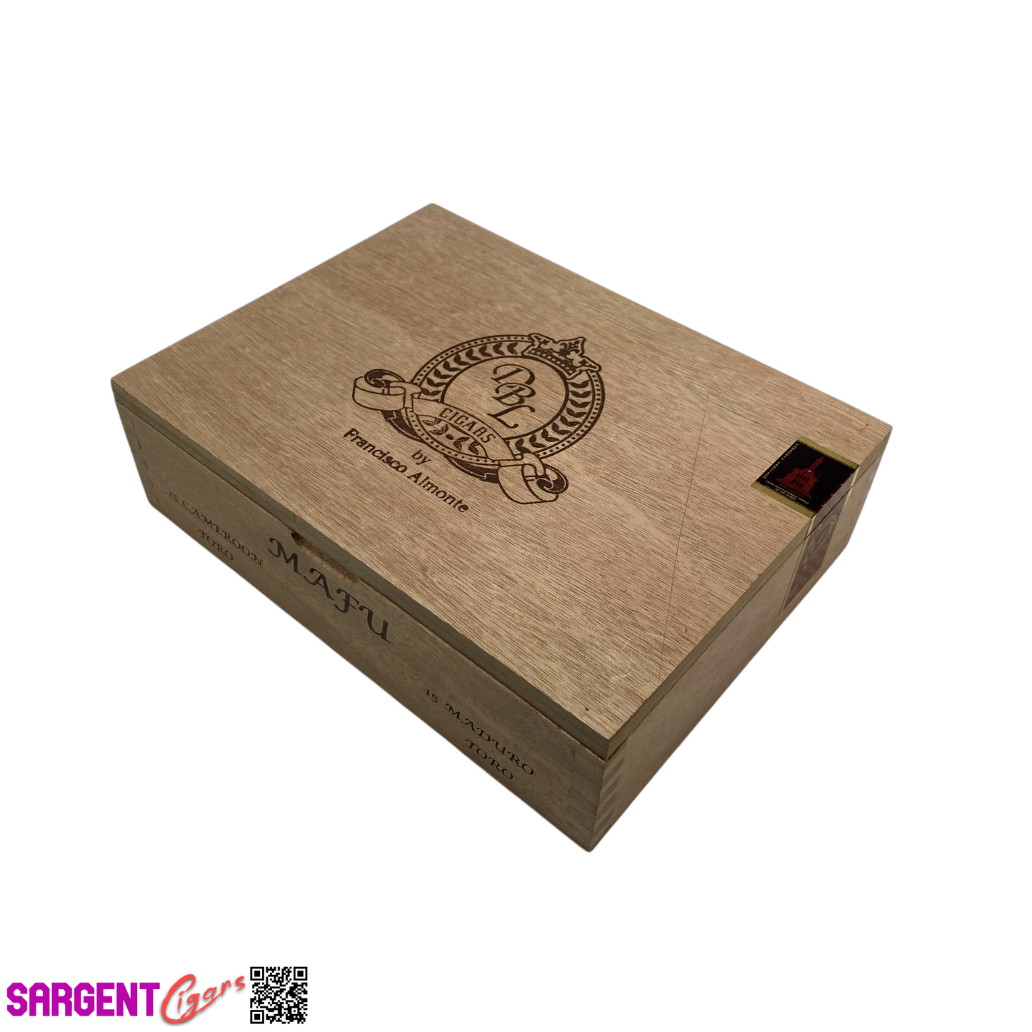 DBL MAFU Cameroon Toro Empty Wooden Cigar Box 9.25x7x2.75