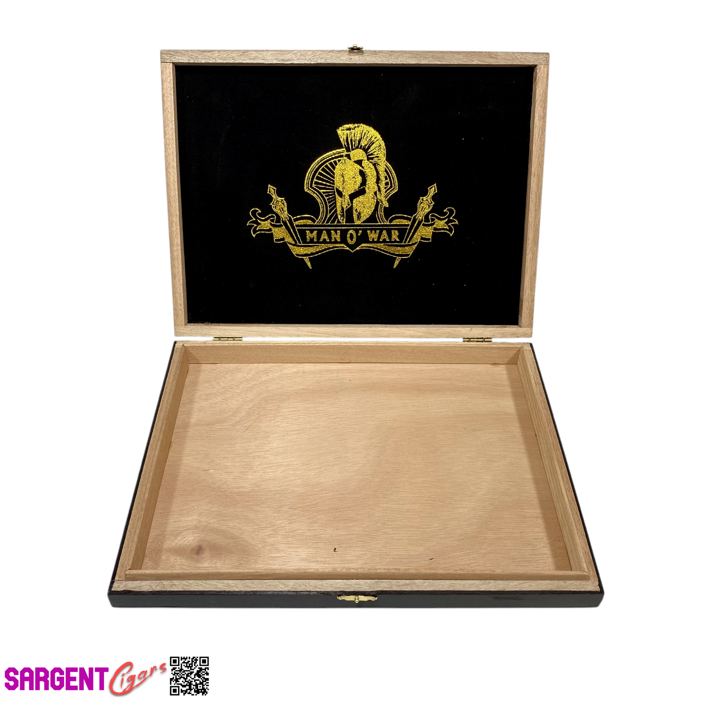 Man O War Robusto Empty Wooden Cigar Box 12.75x9.5x1.5