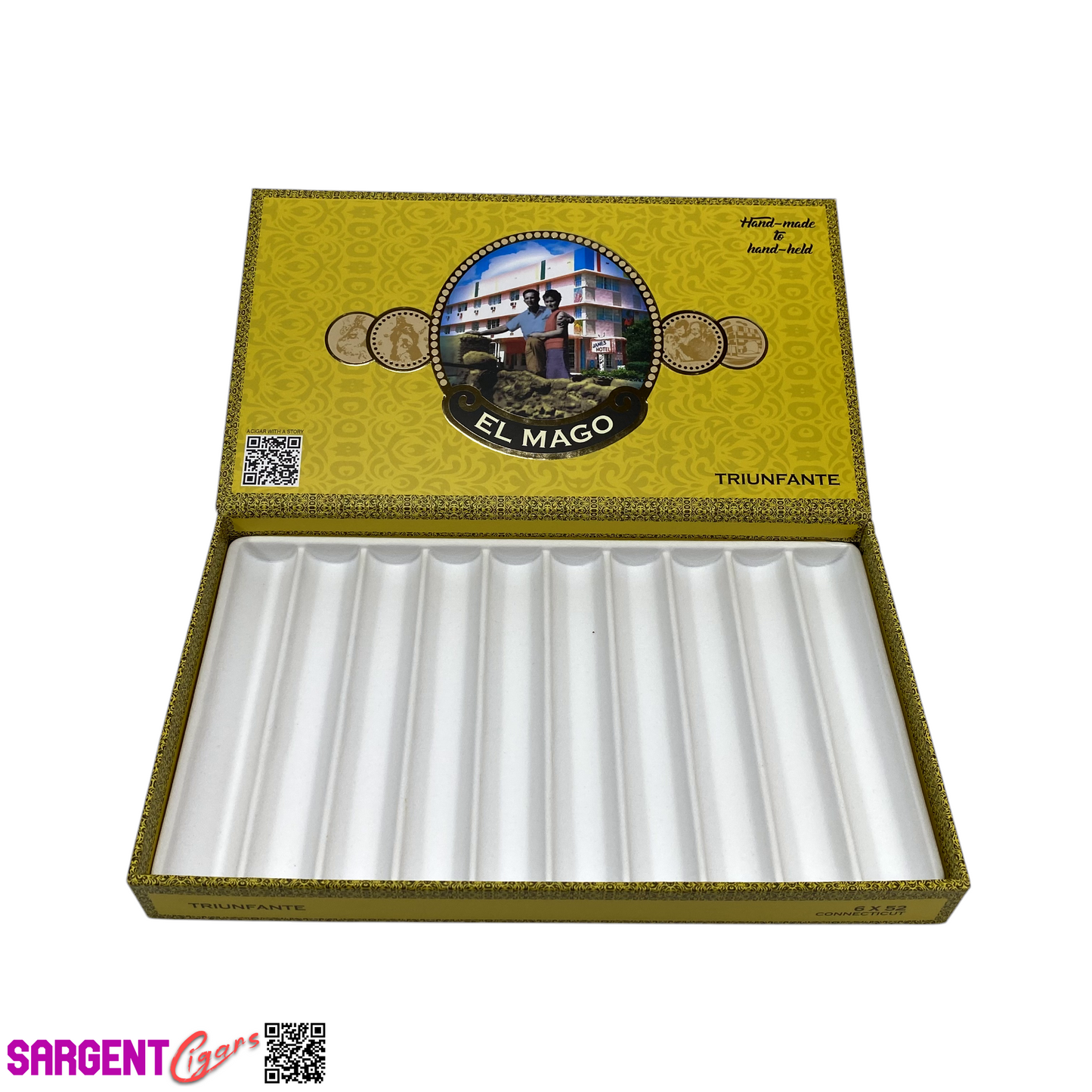 El Mago Triunfante Empty Cigar Box 11.5x6.75x1.25