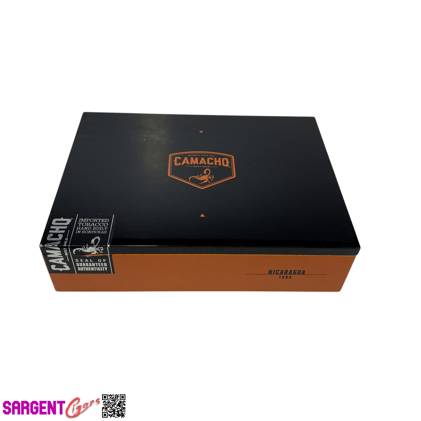 Camacho Nicaragua Toro Empty Wooden Cigar Box 9.5x7x2.25