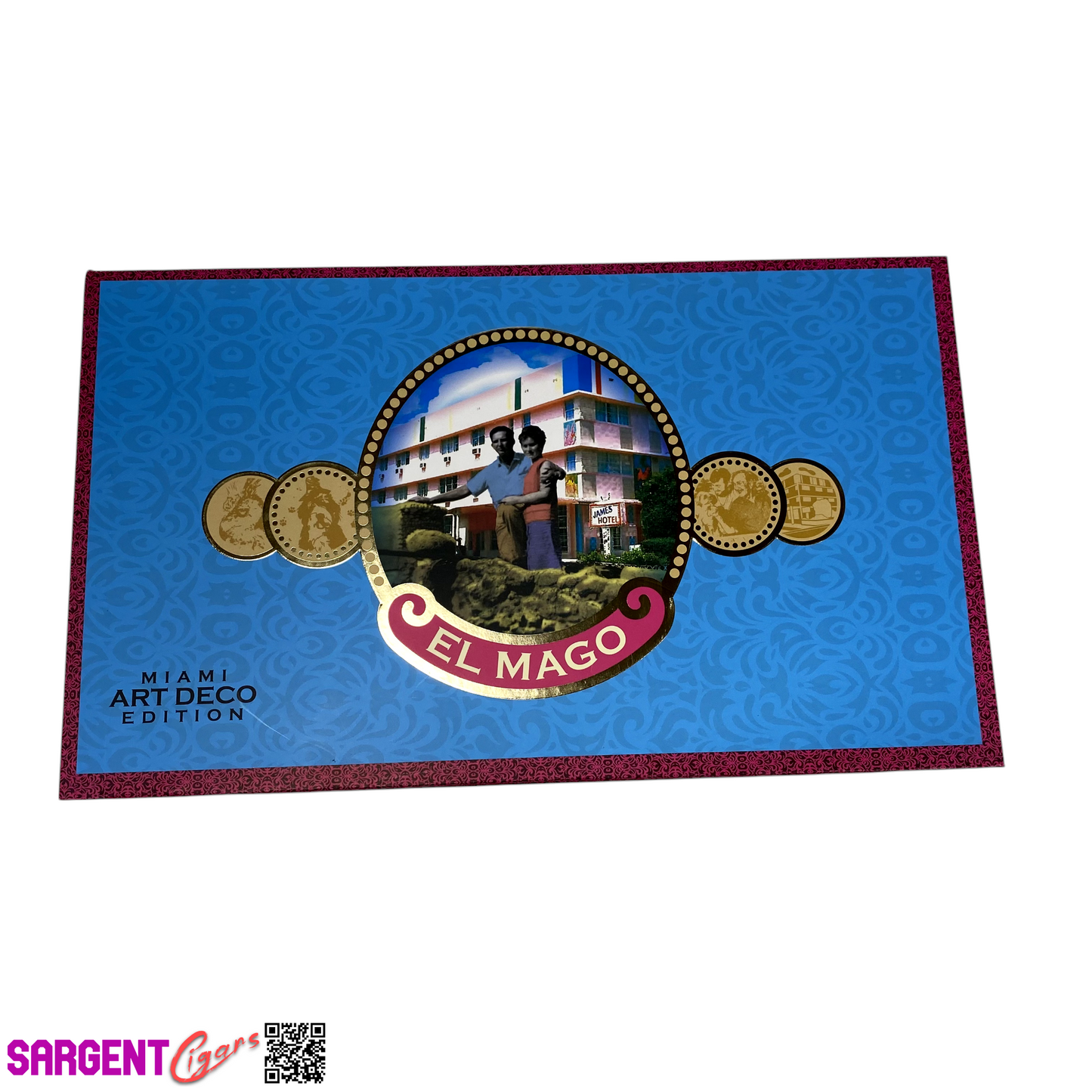 El Mago Miami Edition Toro Tubos Empty Cigar Box 11.5x6.75x1.25