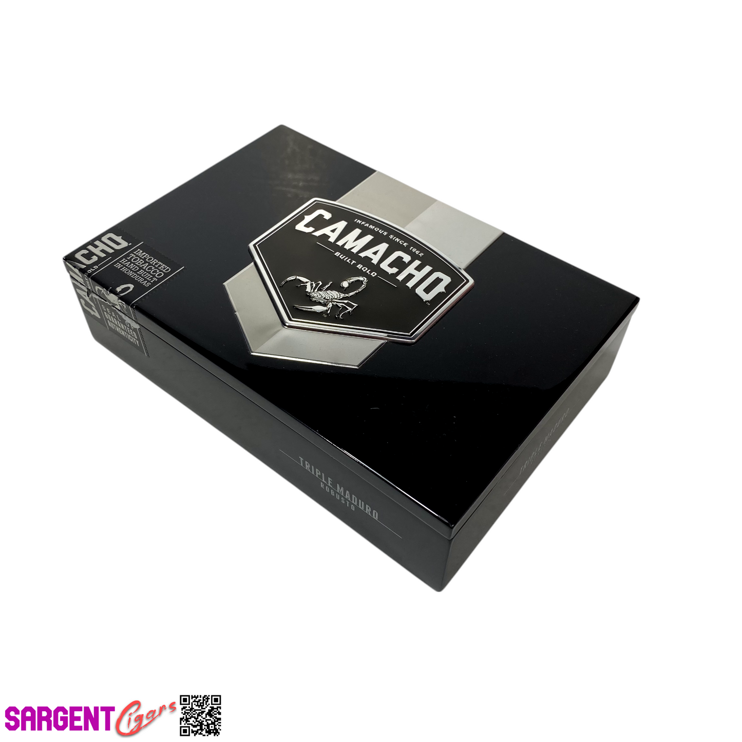 Camacho Triple Maduro Robusto Empty Wooden Cigar Box 8.75x6x2