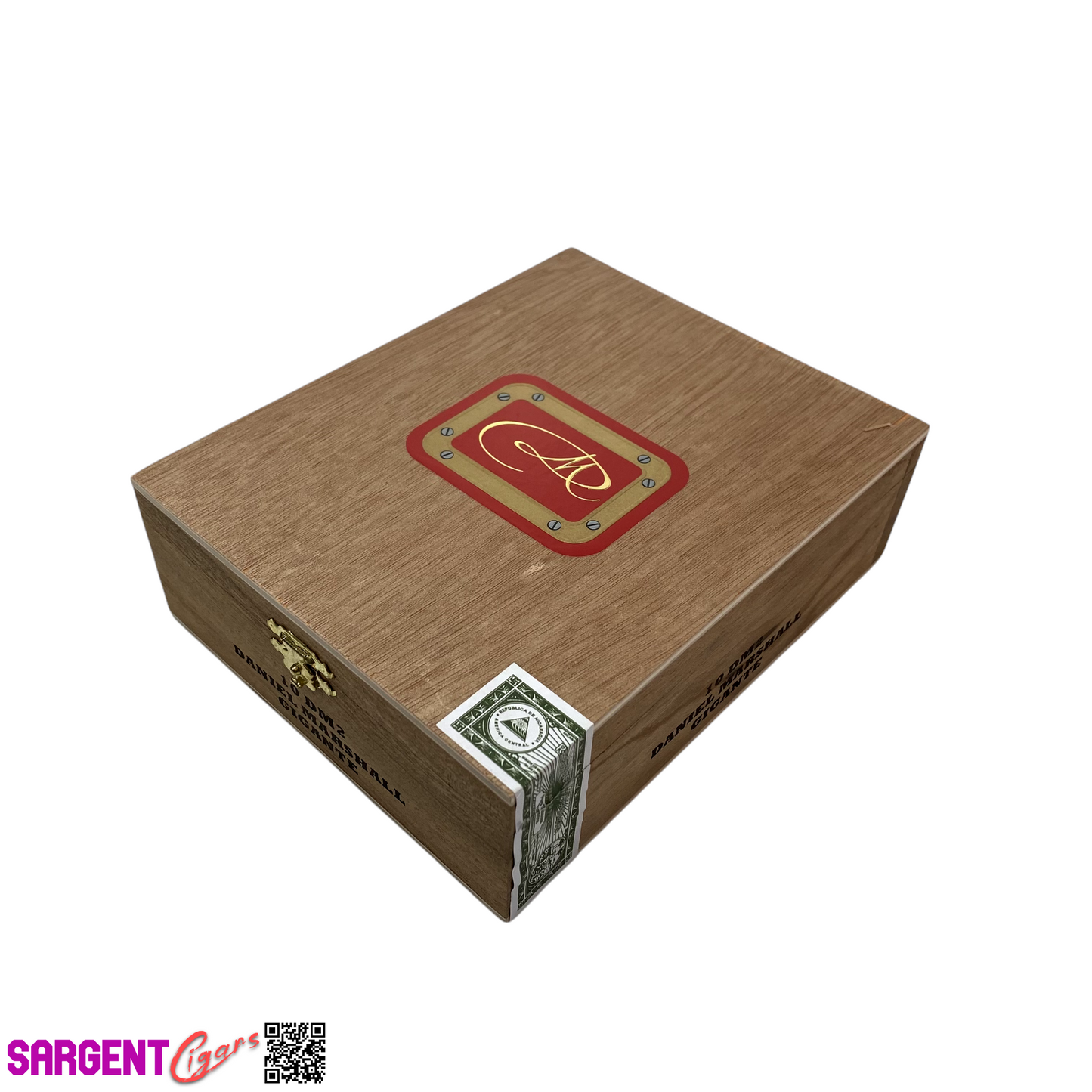 Daniel Marshall Gigante Empty Wooden Cigar Box 5.75x7.25x2.25