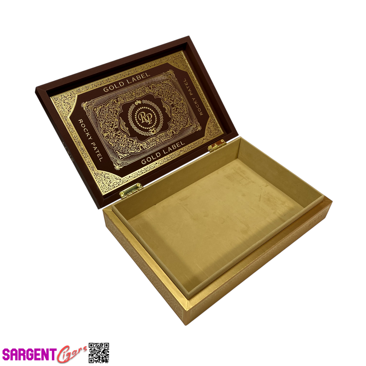Rocky Patel Gold Label Sixty Empty Wooden Cigar Box 10.25x7.25x2.25