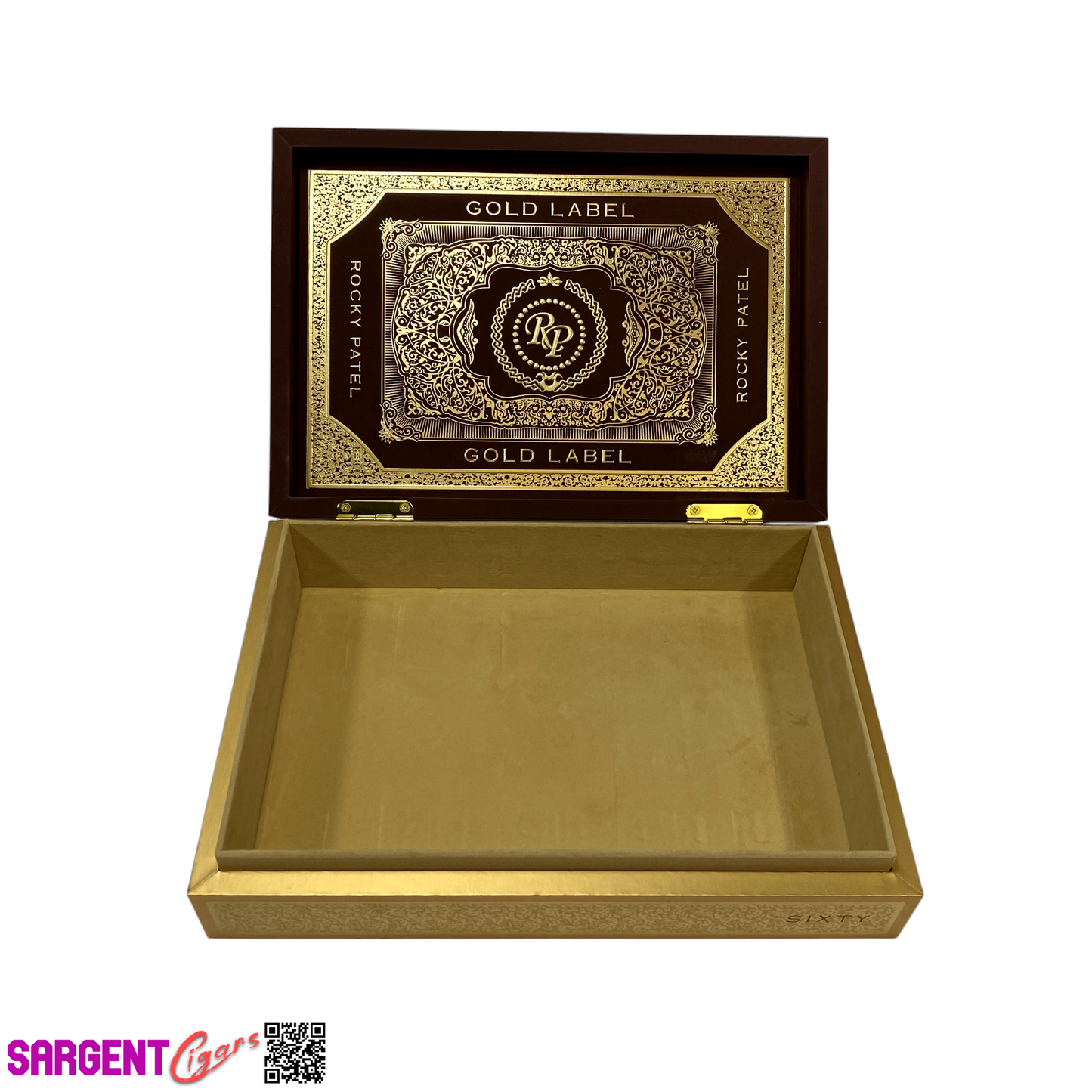 Rocky Patel Gold Label Sixty Empty Wooden Cigar Box 10.25x7.25x2.25