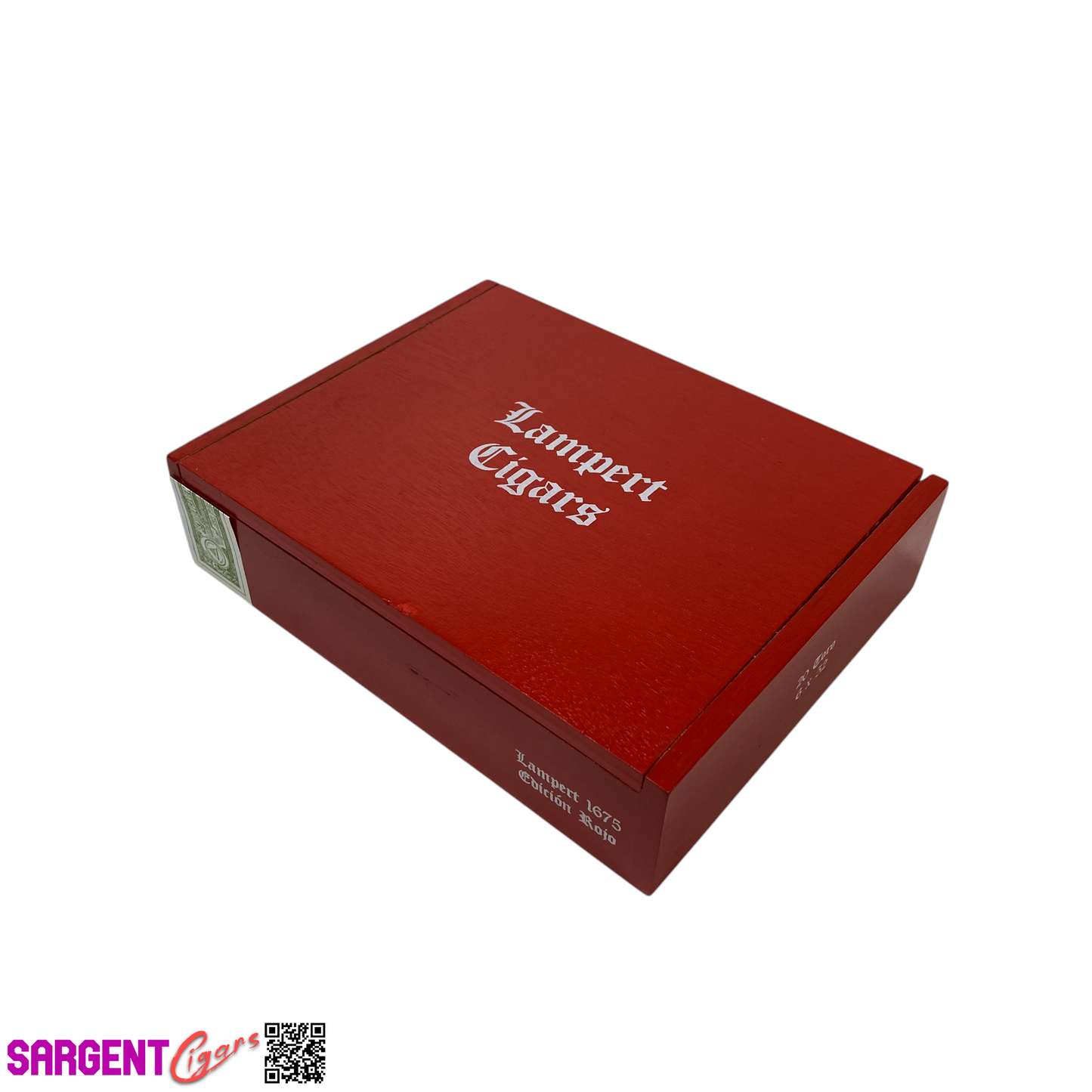 Lampert 1675 Rojo Toro Empty Wooden Cigar Box 8.75x7x2.25