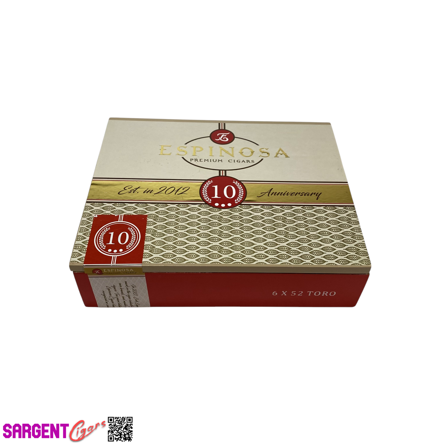 Espinosa 10th Anniversary Toro Empty Wooden Cigar Box 8.5x7x2