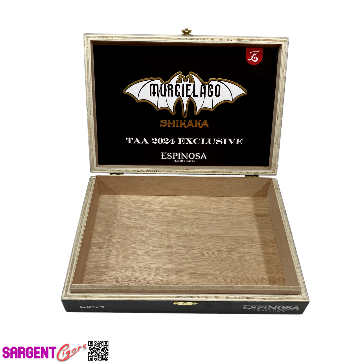 Espinosa TAA Murcielago Shikaka Toro Empty Wooden Cigar Box 10x7x2