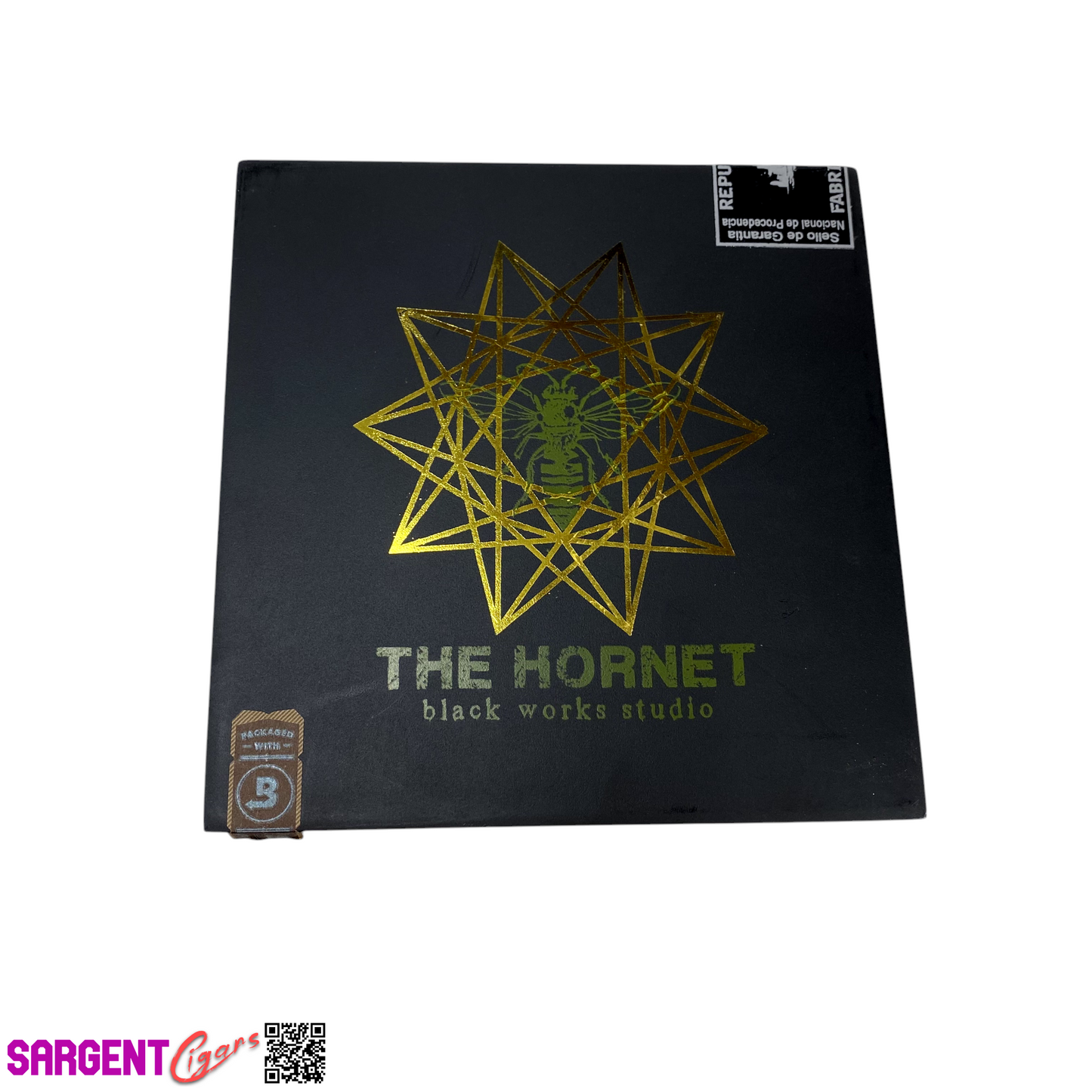 Killer Bee The Hornet Robusto Empty Wooden Cigar Box 6x6x3