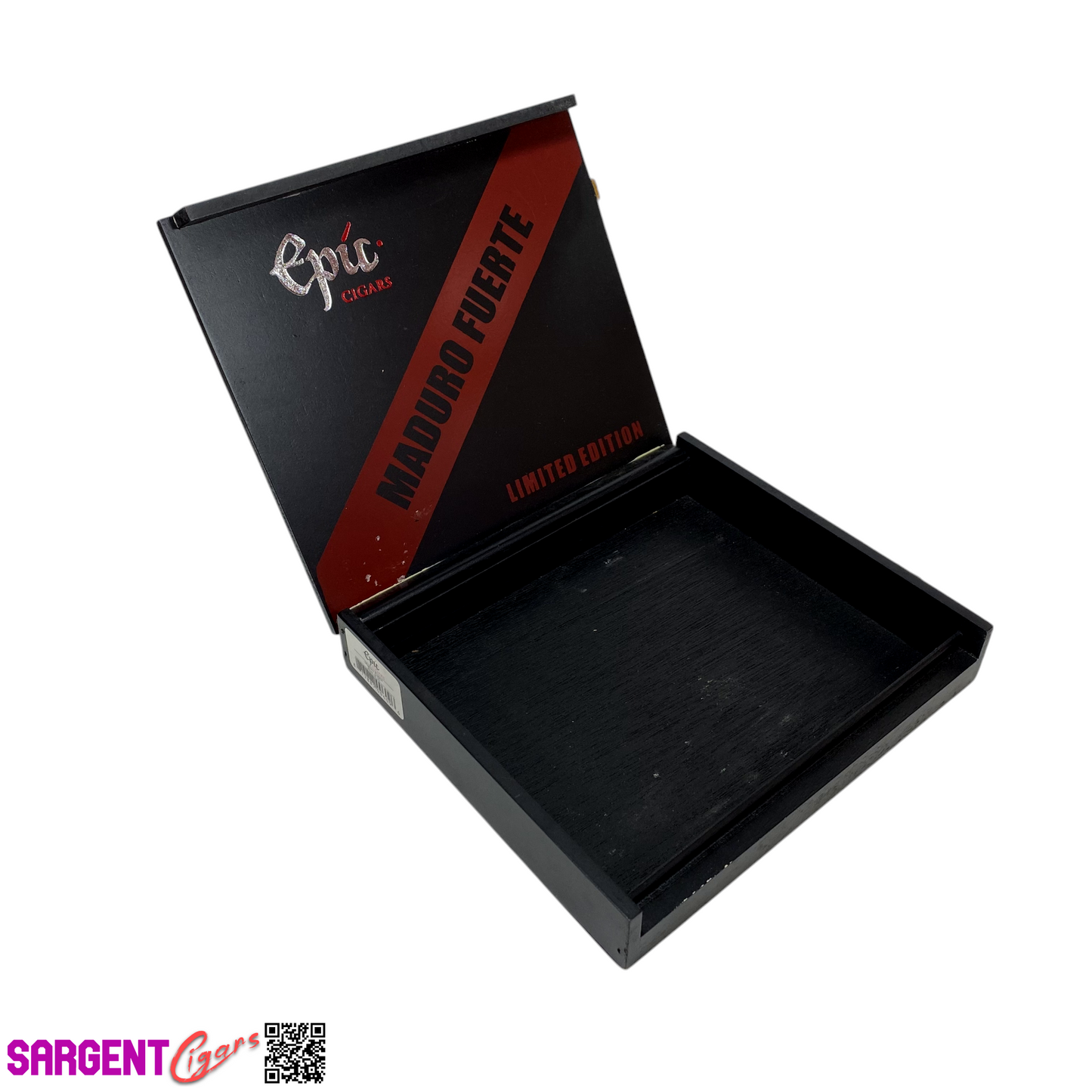Epic Maduro Fuerte Empty Wooden Cigar Box 8.75x7.75x1.75