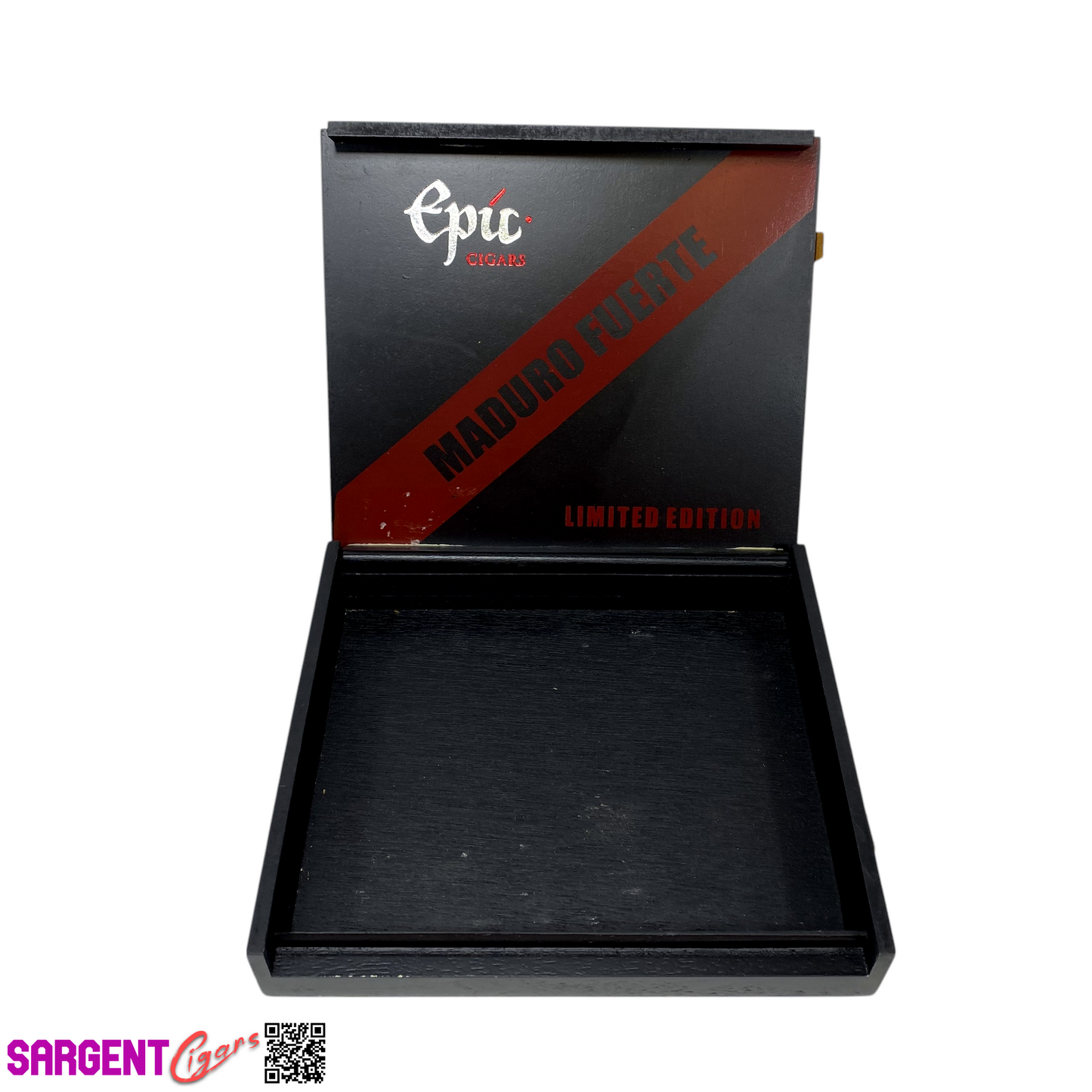 Epic Maduro Fuerte Empty Wooden Cigar Box 8.75x7.75x1.75