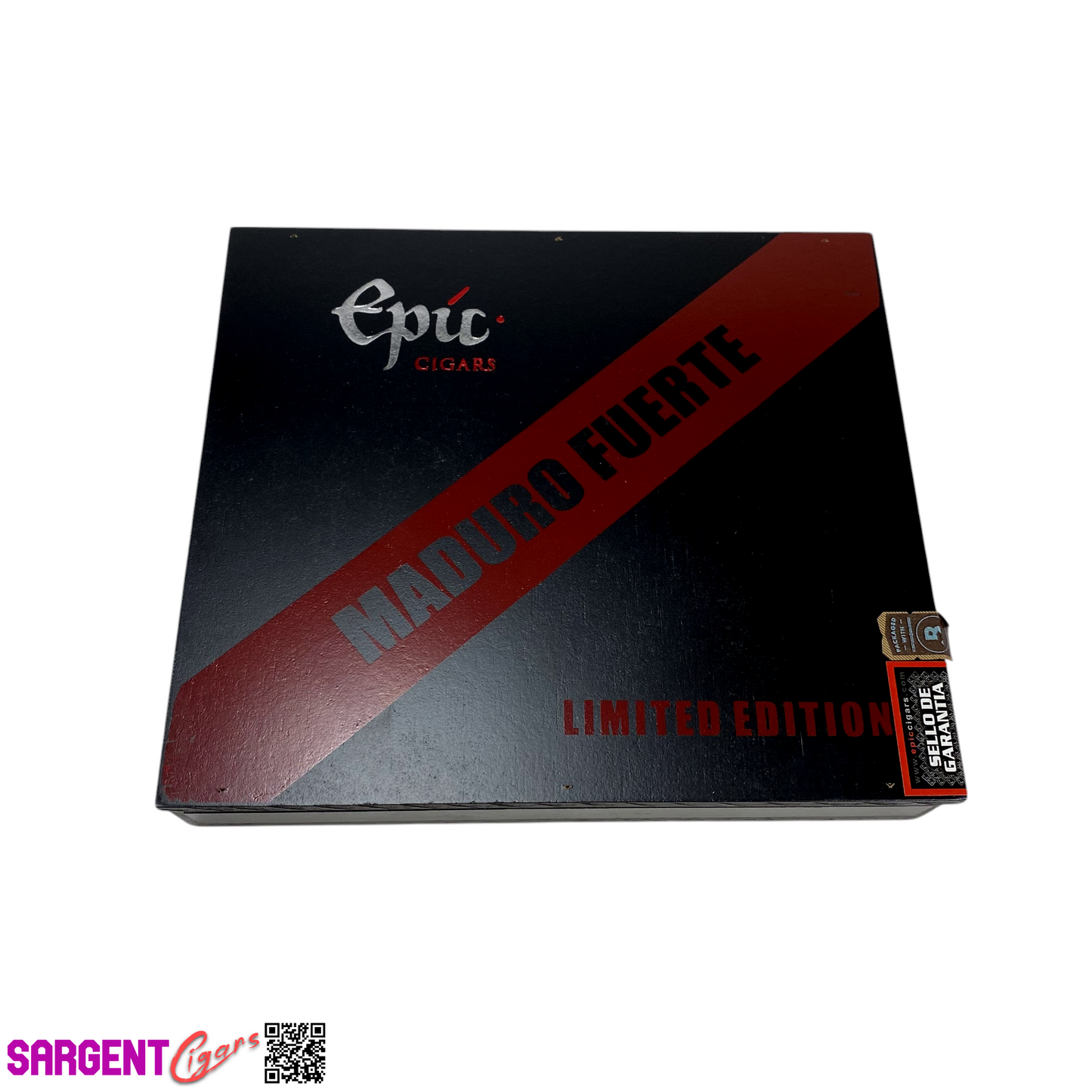 Epic Maduro Fuerte Empty Wooden Cigar Box 8.75x7.75x1.75