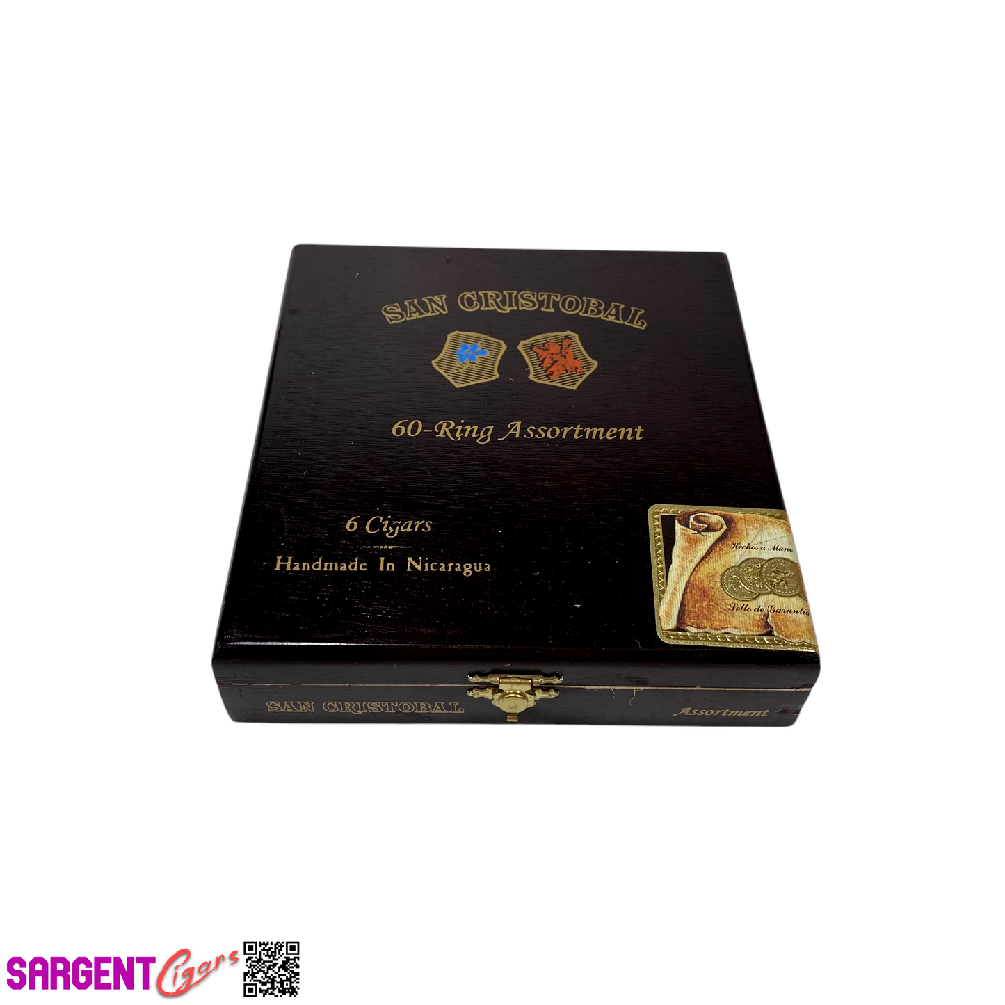 San Cristobal Assortment Empty Wooden Cigar Box 6.5x7x1.5