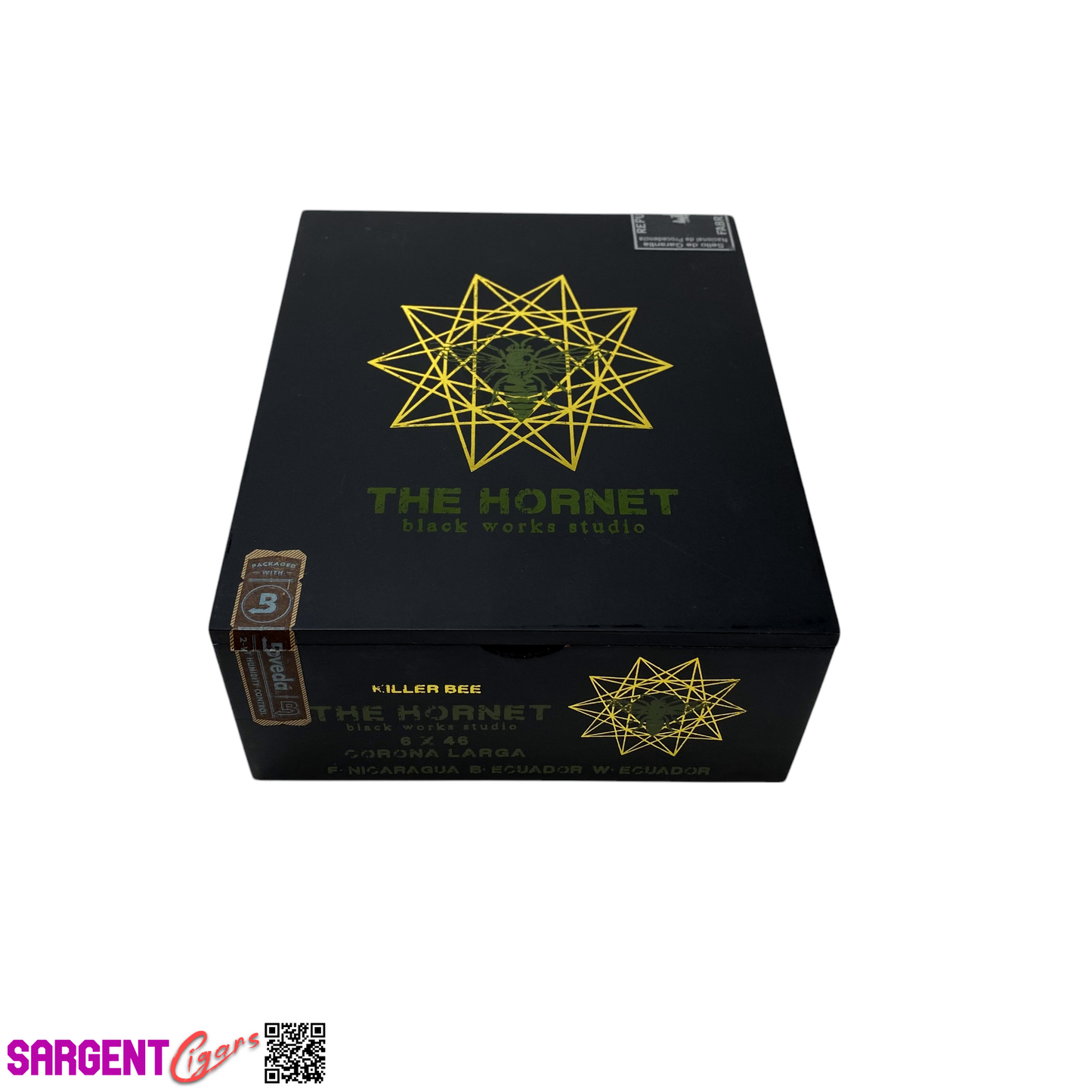 Killer Bee The Hornet Corona Larga Empty Wooden Cigar Box 6x7x2.75