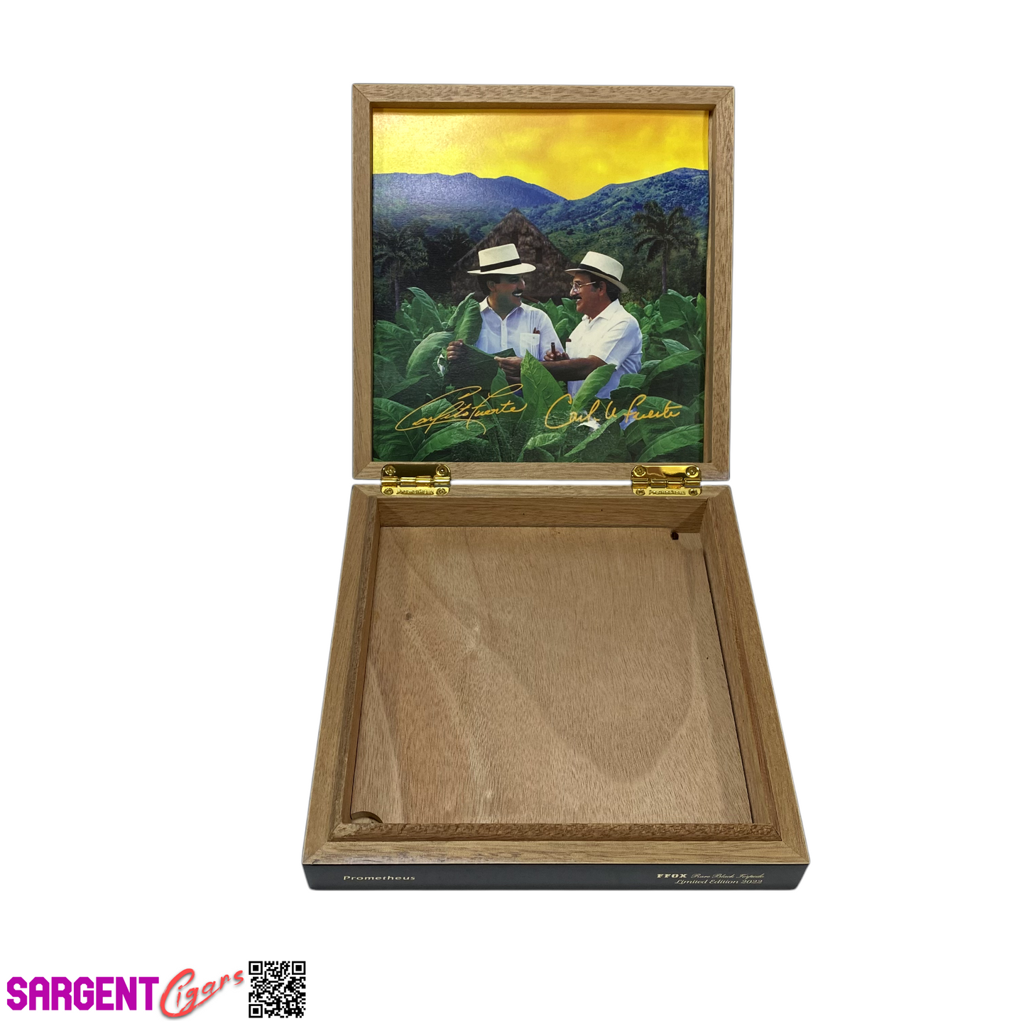 Arturo Fuente Opus X Forbidden Torpedo Empty Wooden Cigar Box 8x8.25x1.5 (1)