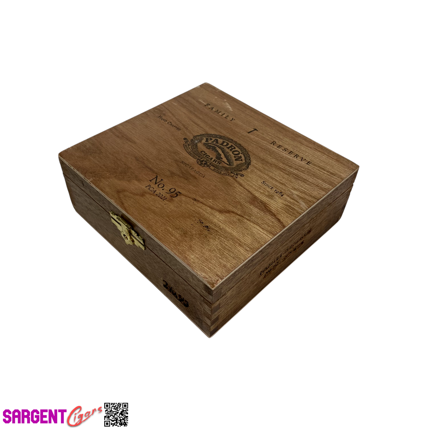 Padron No95 Empty Wooden Cigar Box 6x5.75x2.25