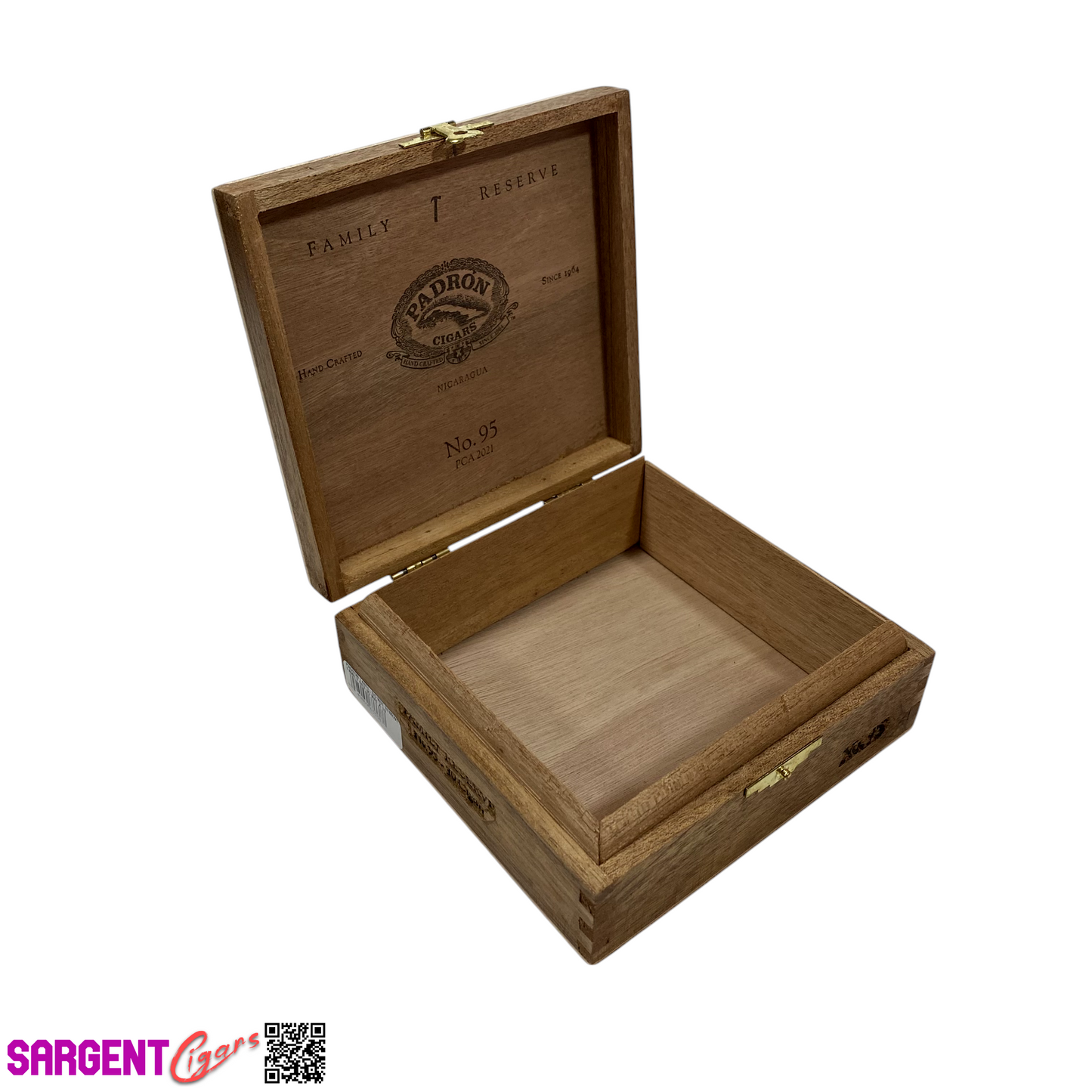 Padron No95 Empty Wooden Cigar Box 6x5.75x2.25