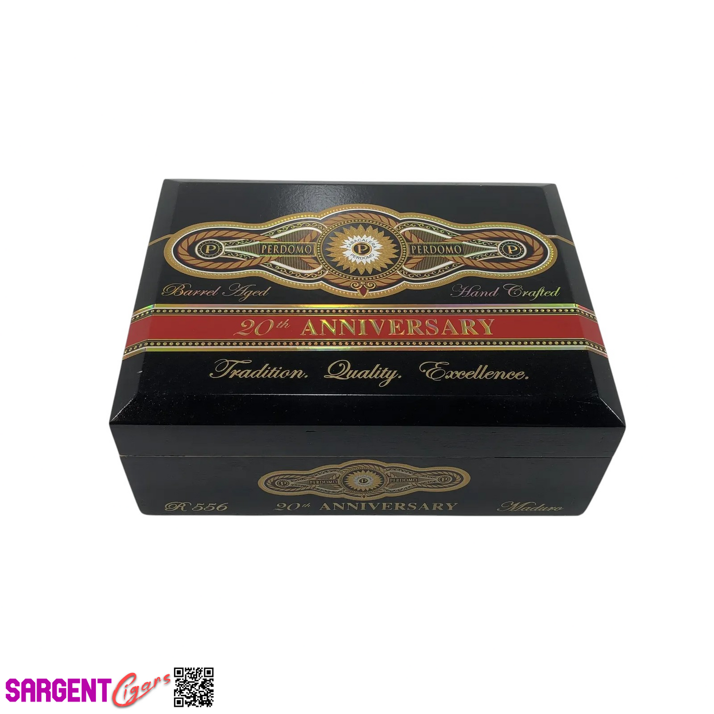 Perdomo 20th Anniversary Maduro Robusto Empty Wooden Cigar Box 8x6x3