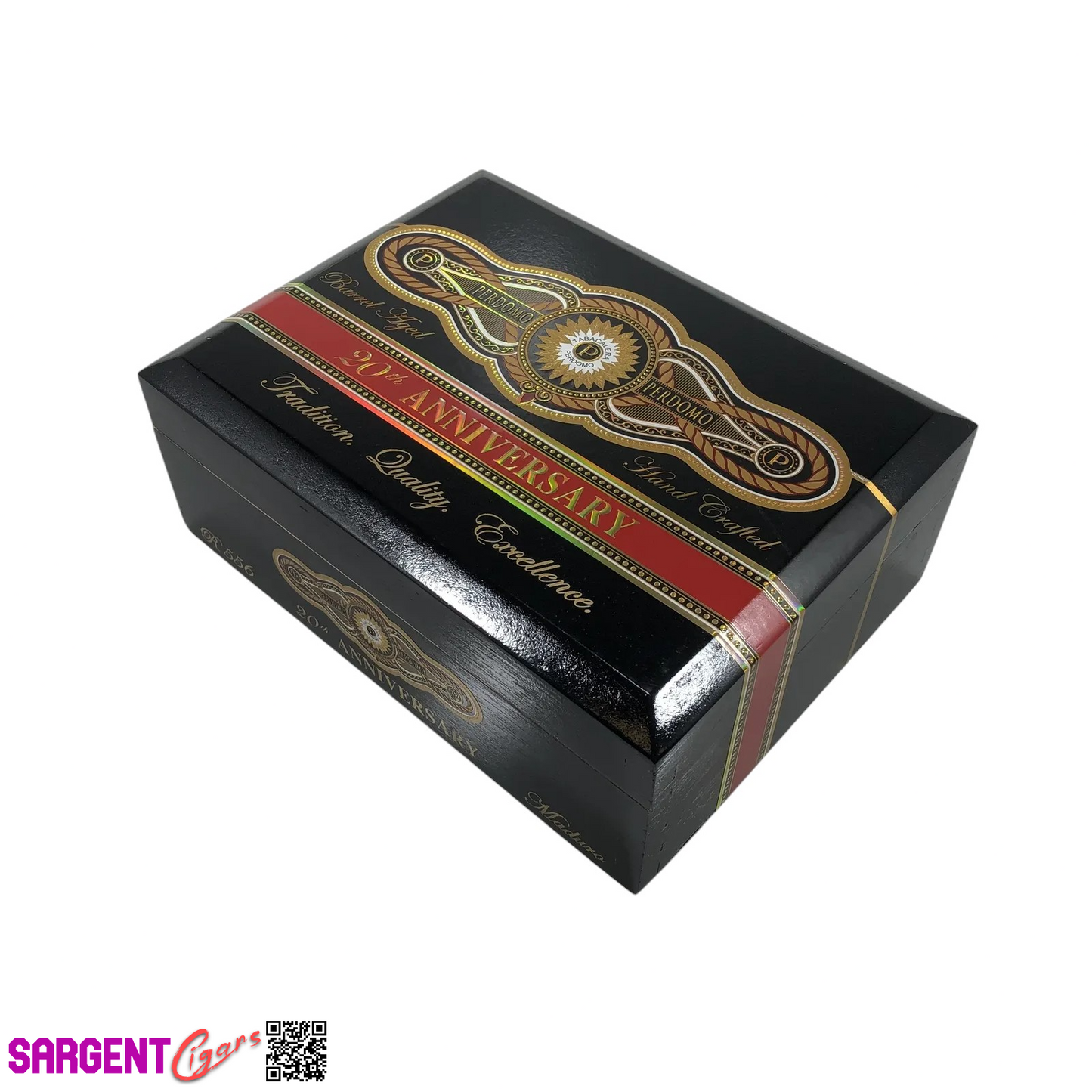 Perdomo 20th Anniversary Maduro Robusto Empty Wooden Cigar Box 8x6x3