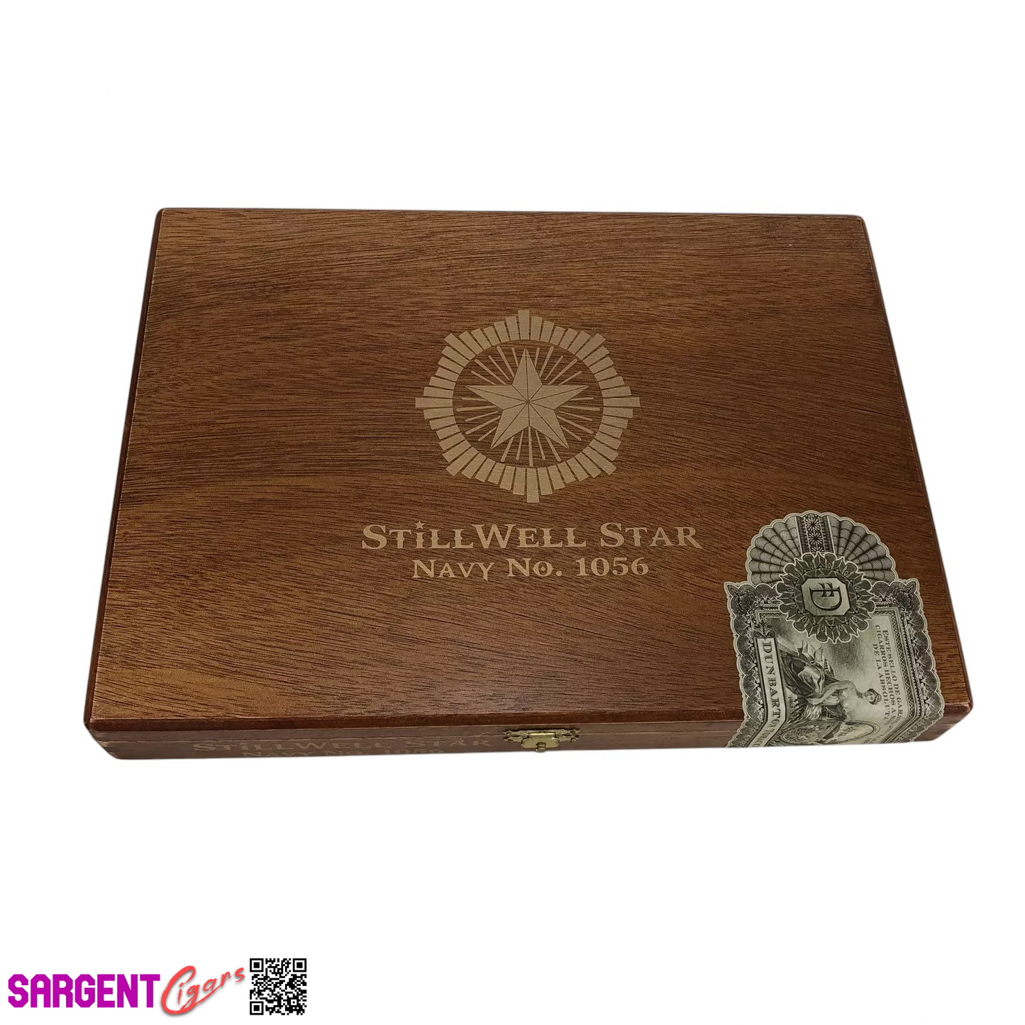 Dunbarton Stillwell Star Navy No1056 Empty Wooden Cigar Box 11.5x8.5x1.5