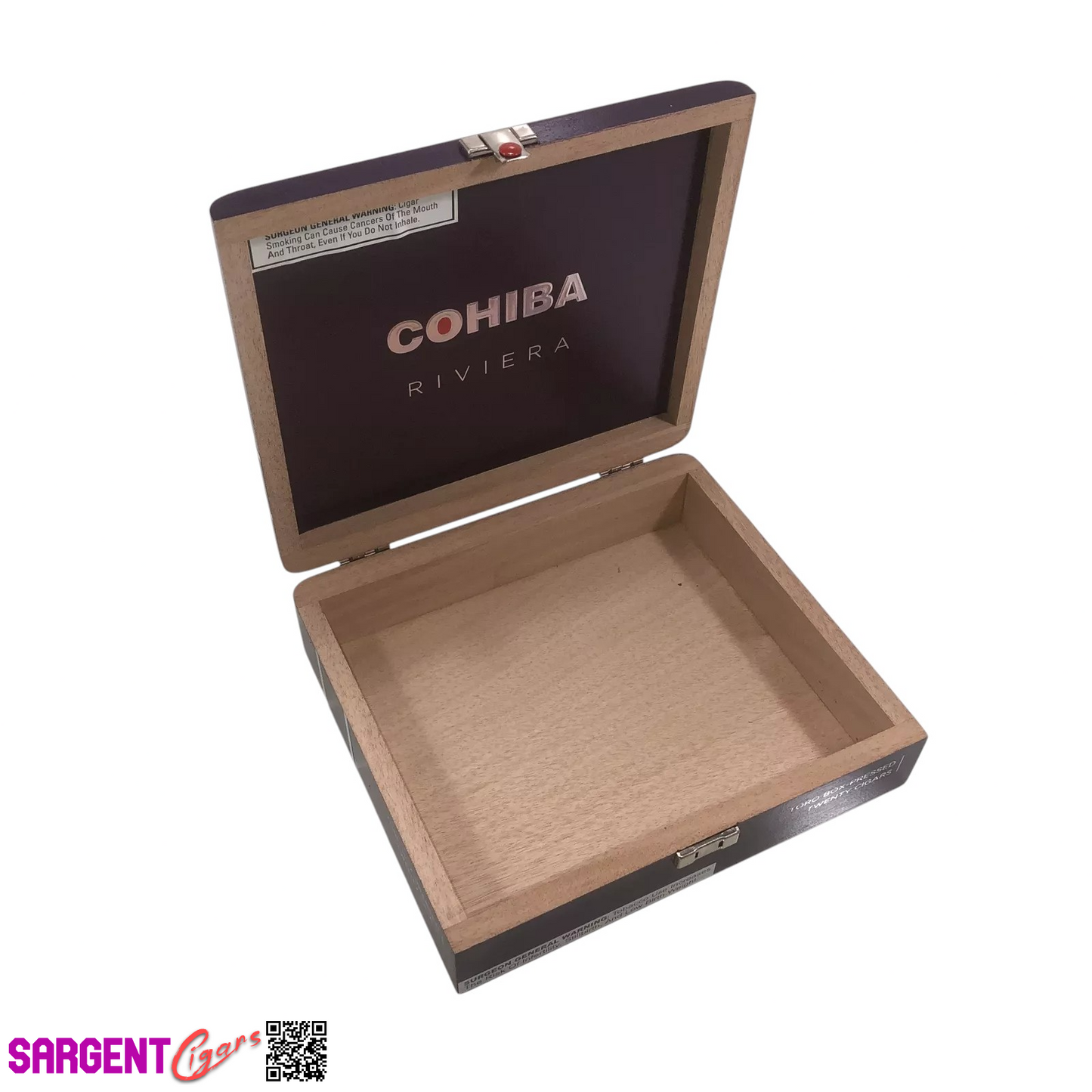 Cohiba Riviera Toro Empty Wooden Cigar Box 8.5x7.75x2.25