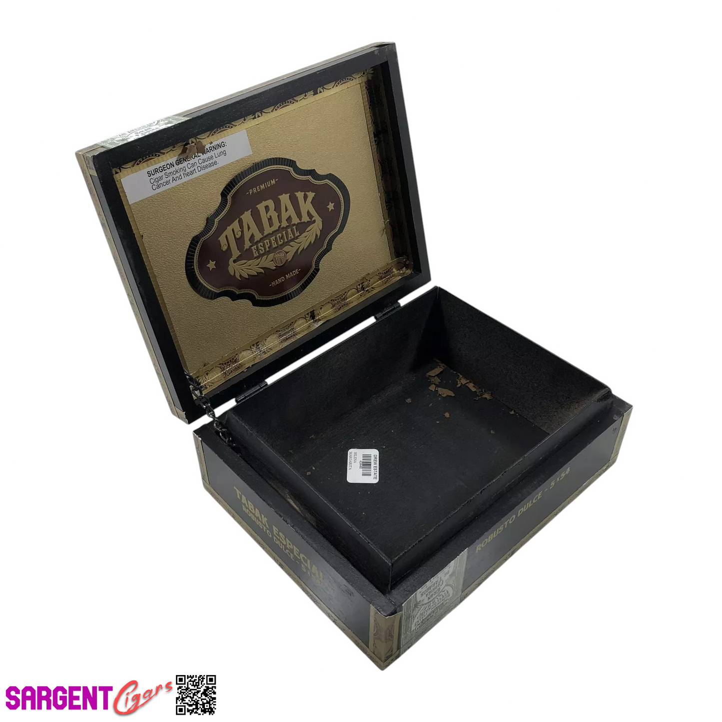 Tabak Especial Robusto Empty Wooden Cigar Box 9x7x3