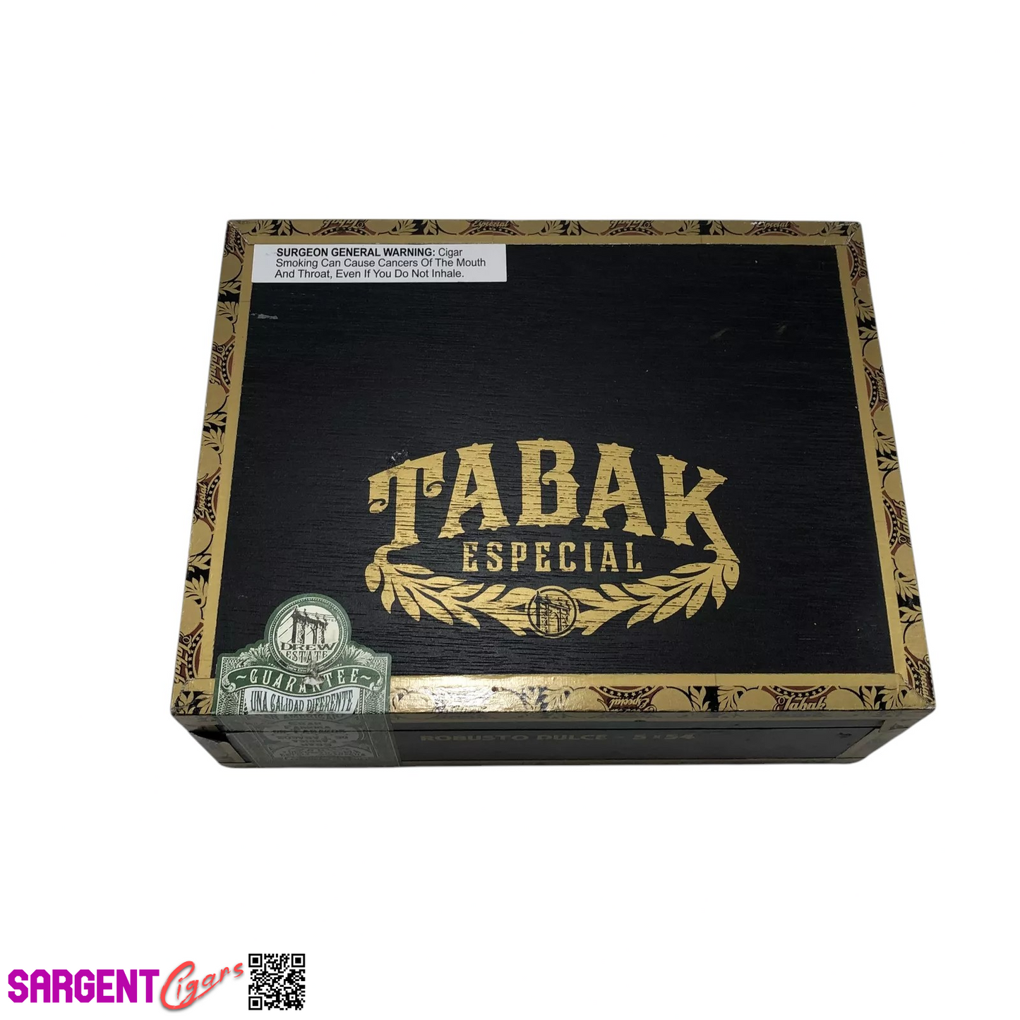 Tabak Especial Robusto Empty Wooden Cigar Box 9x7x3