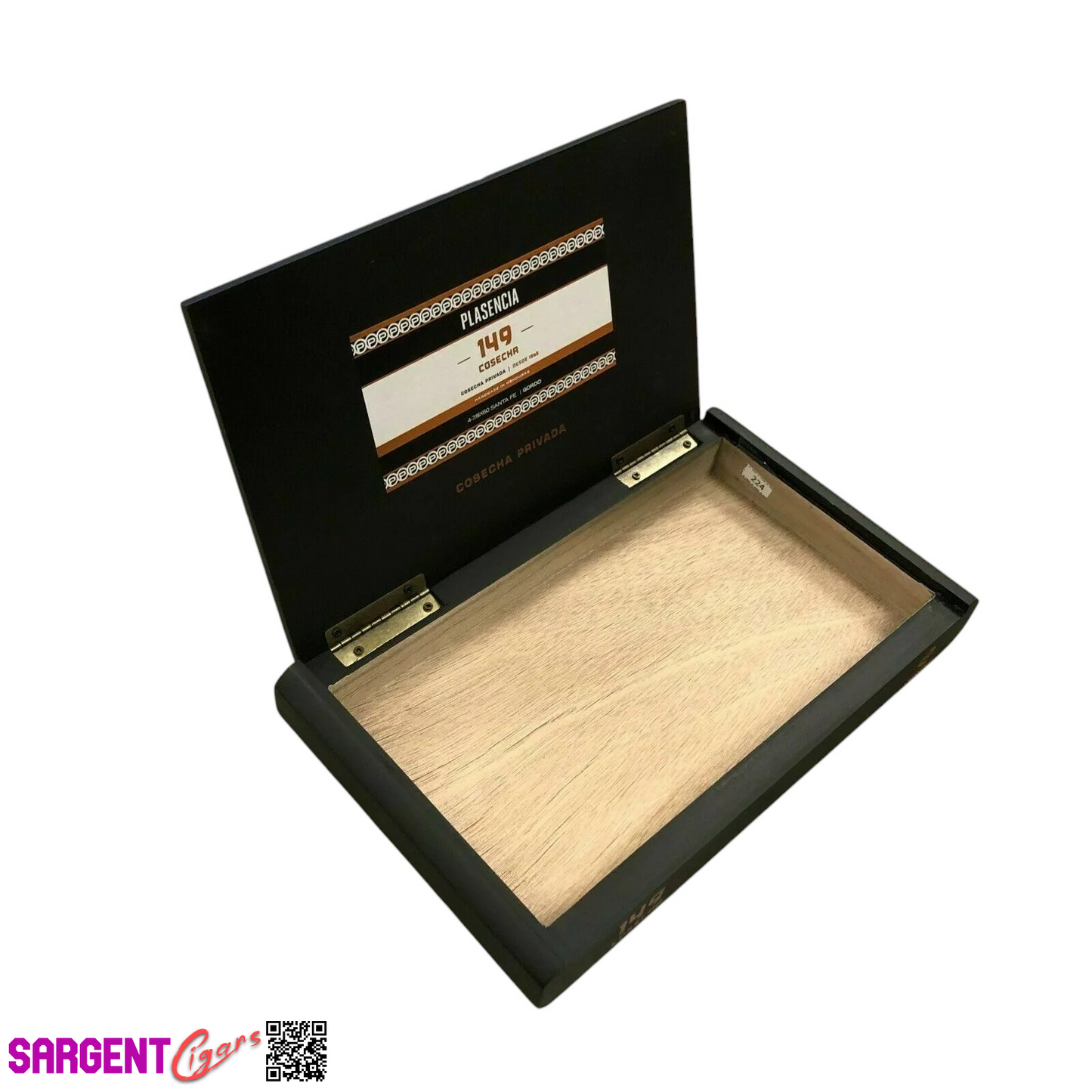 Plasencia 149 Cosecha Gordo Empty Wooden Cigar Box 10.5x6.25x1