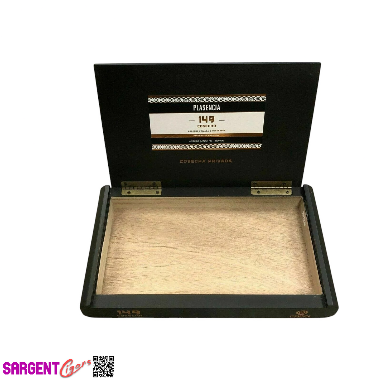 Plasencia 149 Cosecha Gordo Empty Wooden Cigar Box 10.5x6.25x1