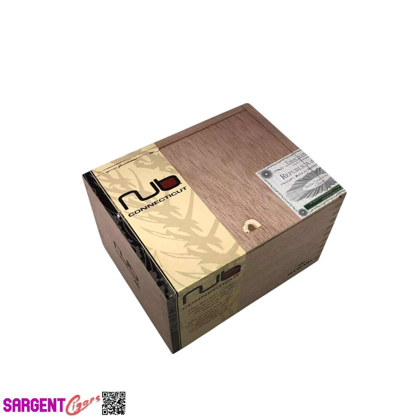 Oliva Nub Connecticut Empty Wooden Cigar Box 6.25x5x4