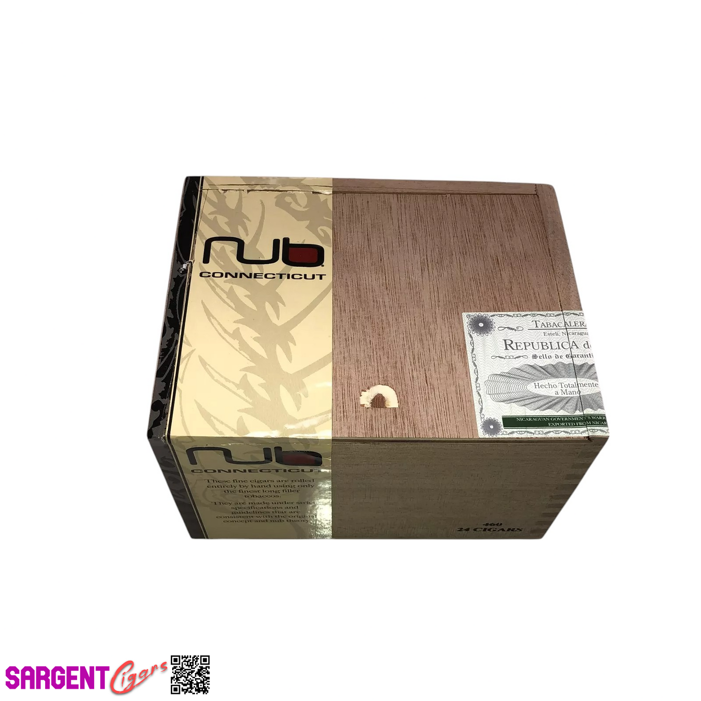 Oliva Nub Connecticut Empty Wooden Cigar Box 6.25x5x4