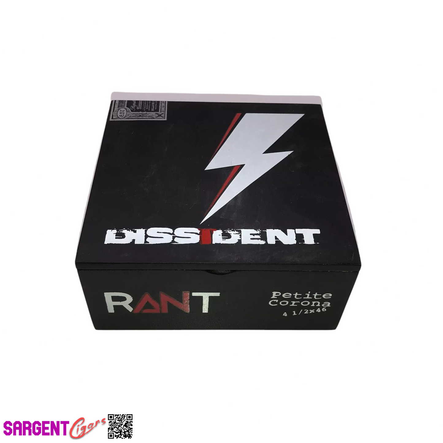 Dissident Rant Empty Wooden Cigar Box 6x5.5x2.75