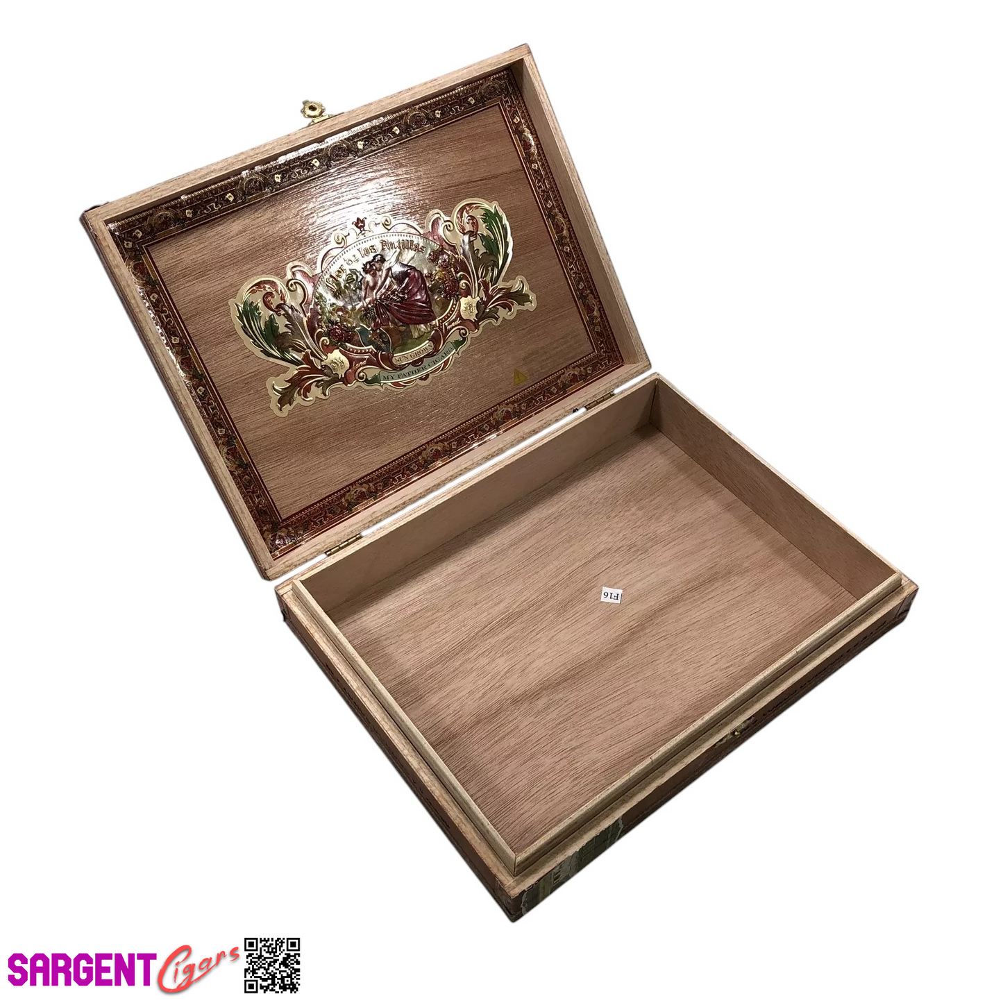 Flor De Las Antillas Maduro Toro Gordo Empty Wooden Cigar Box 9.75x7.5x2