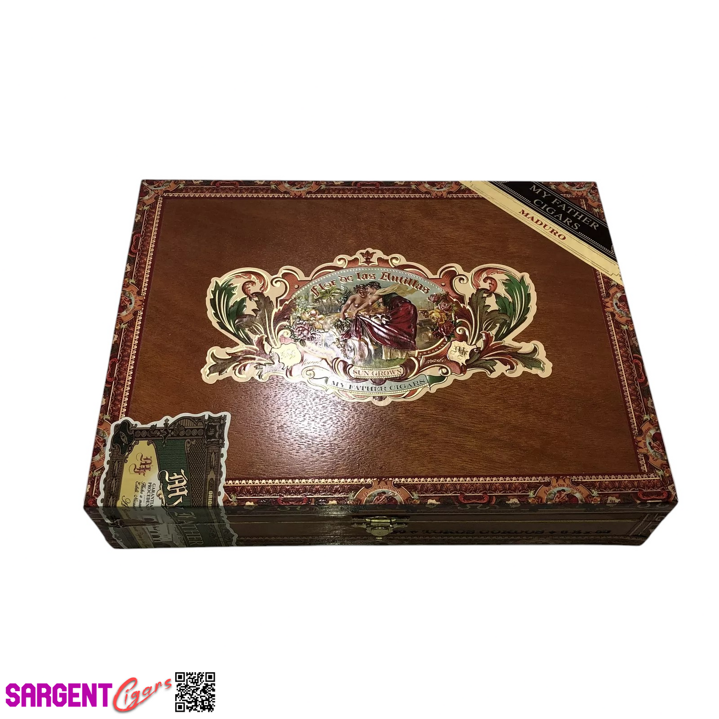 Flor De Las Antillas Maduro Toro Gordo Empty Wooden Cigar Box 9.75x7.5x2