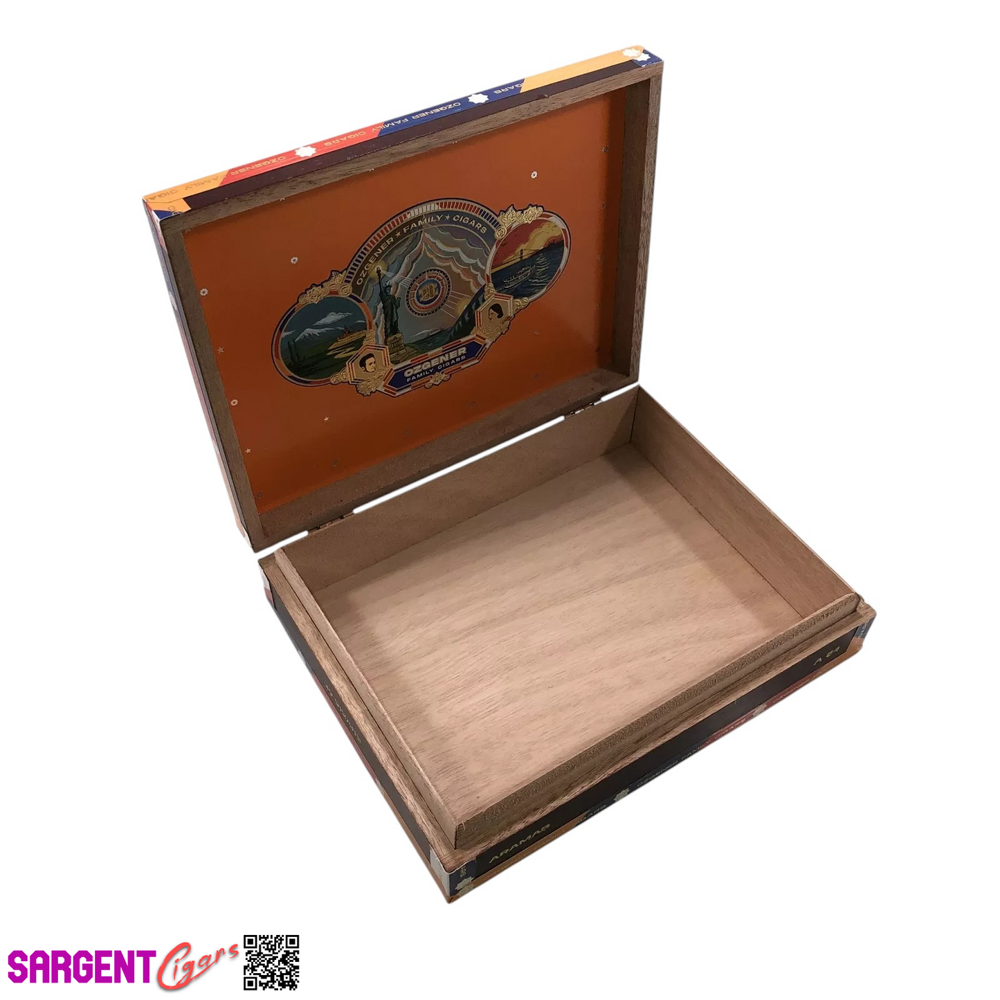 Ozgener A54 Empty Wooden Cigar Box 9x7x2