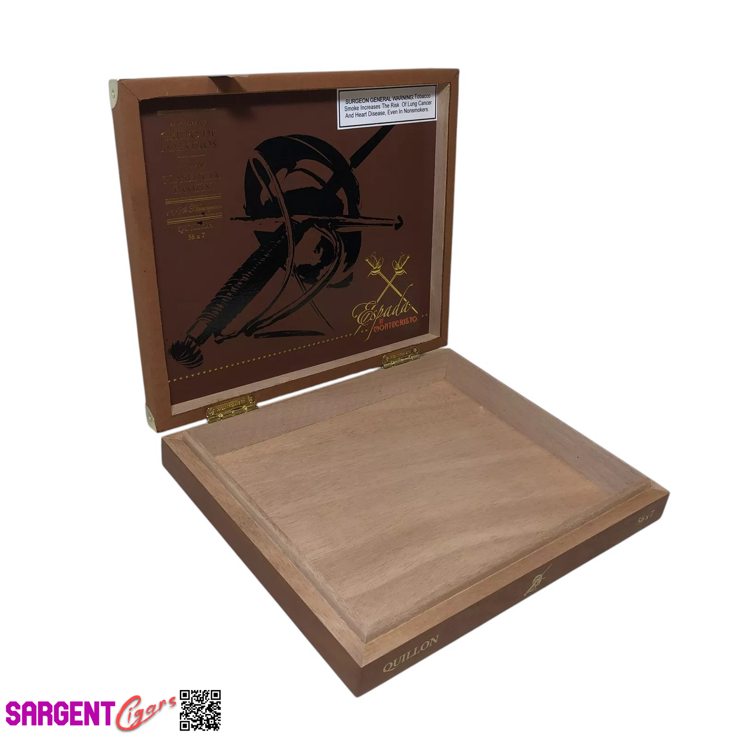 Montecristo Espada Quillon Empty Wooden Cigar Box 9.75x8.25x1.75