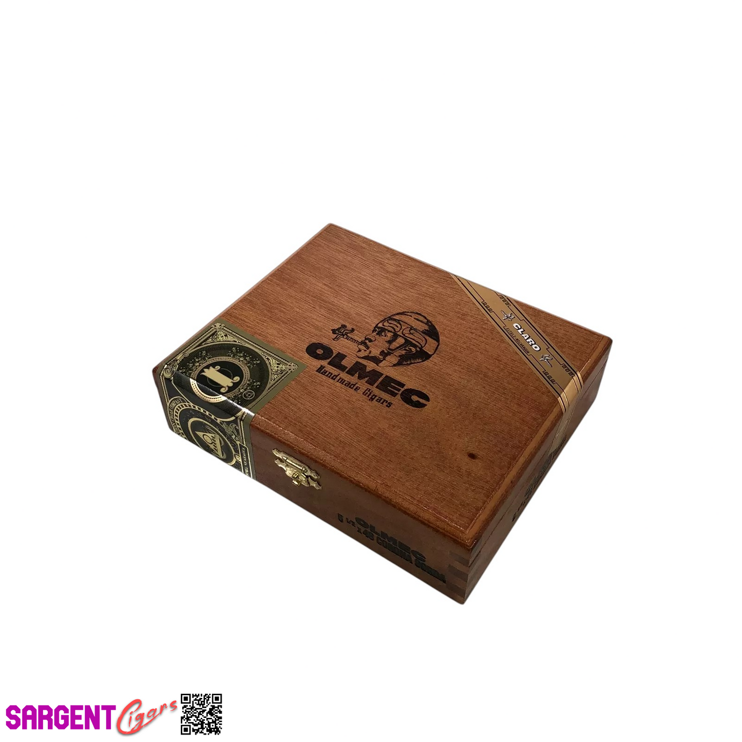 Olmec Corona Gorda Empty Wooden Cigar Box 6.5x5.5x2 (1)